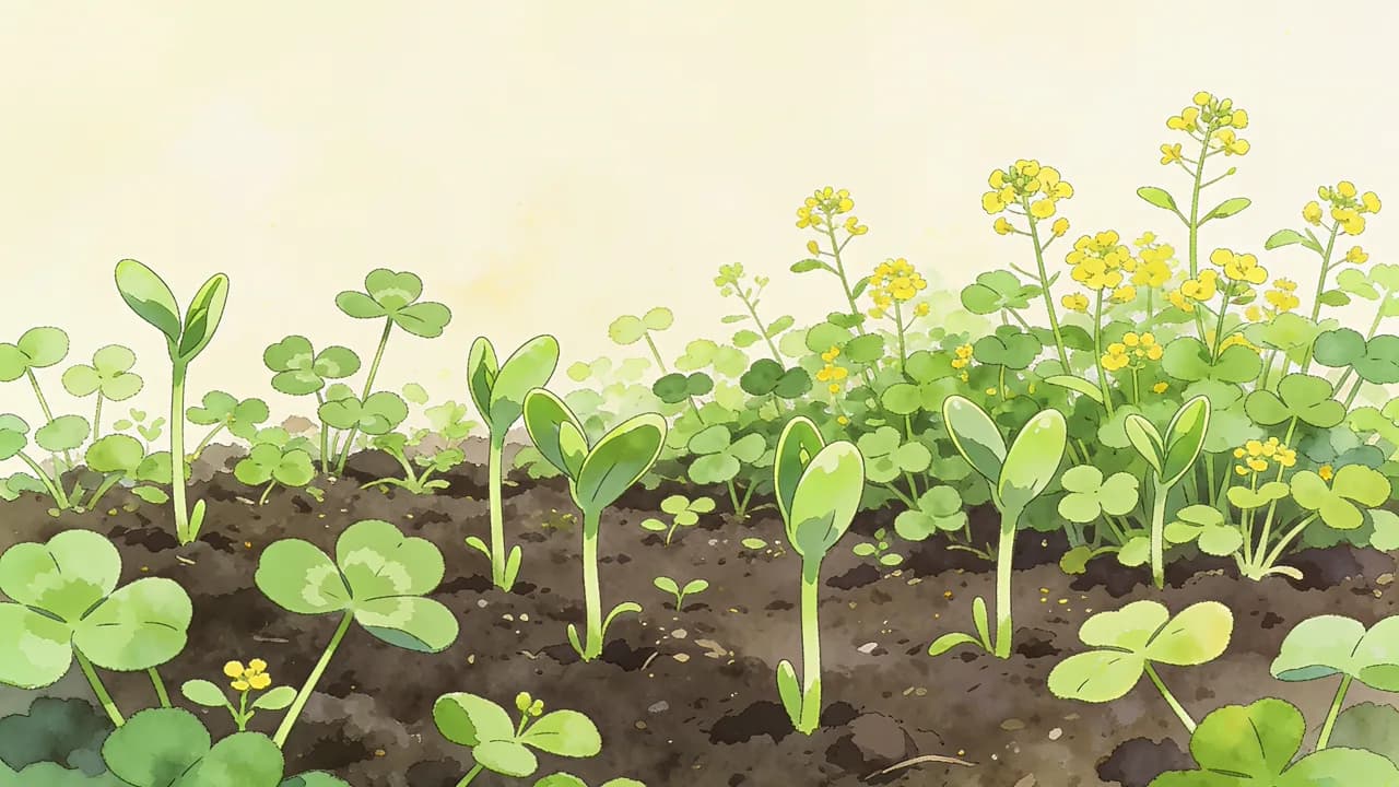 Abonos verdes y cubierta vegetal — mejora el suelo mientras descansa