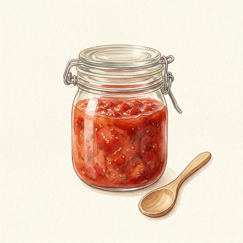Salsa de tomate casera para conservar