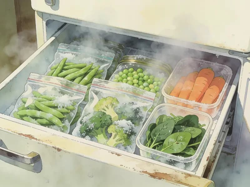 Congelación de verduras (escaldado previo)