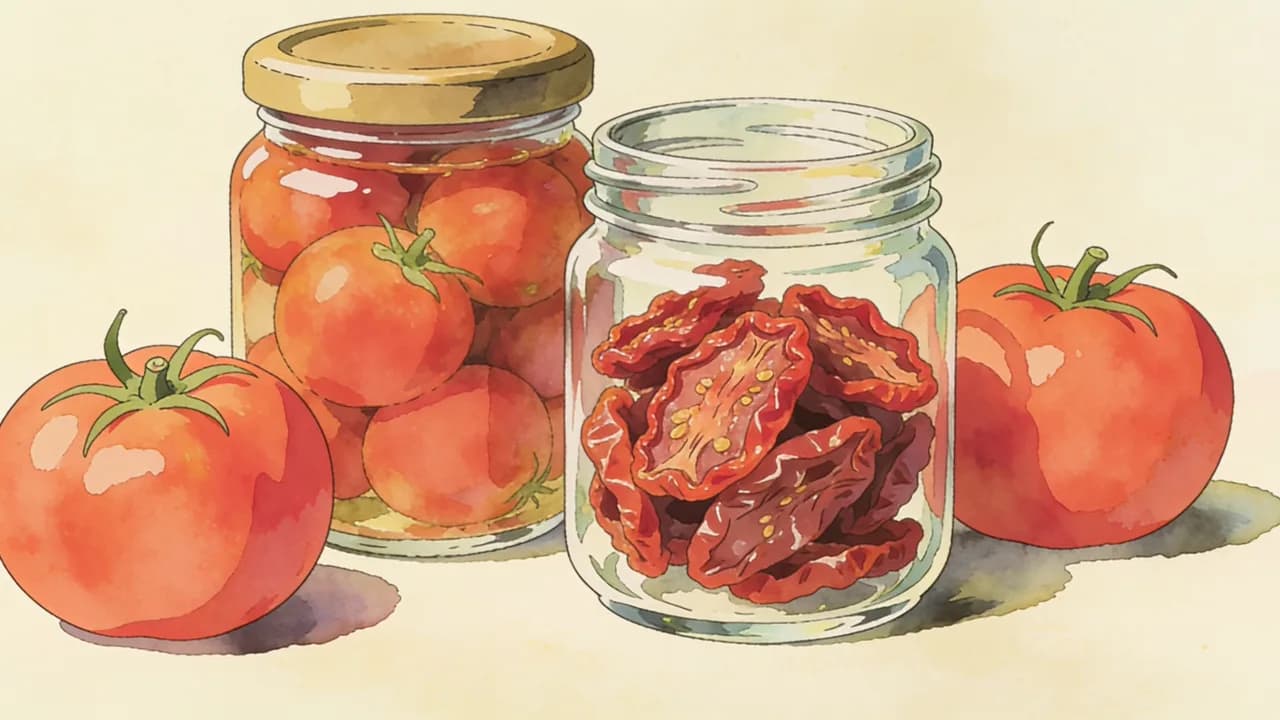Conserva de tomate en tarro (baño maría)
