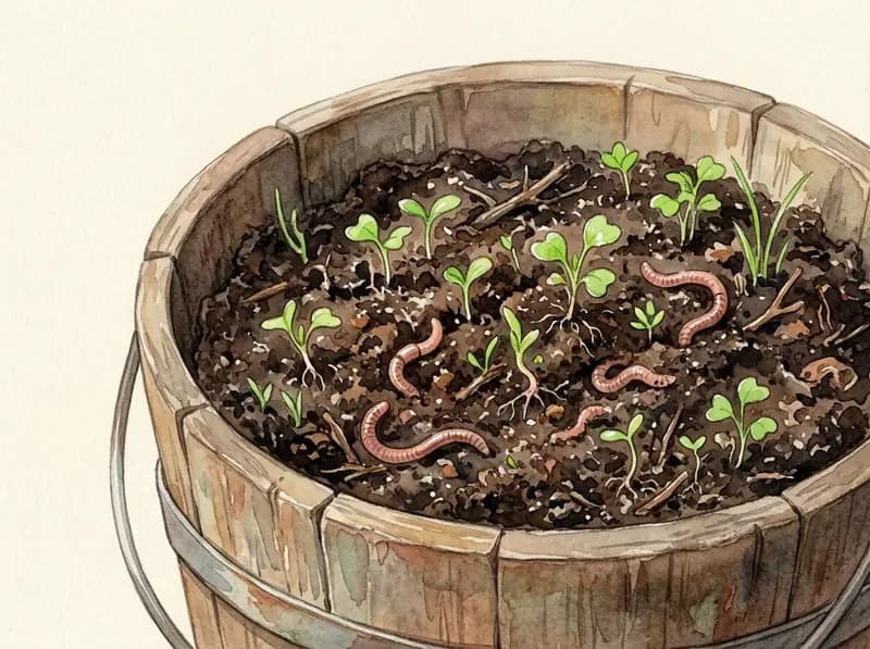 Compost casero maduro
