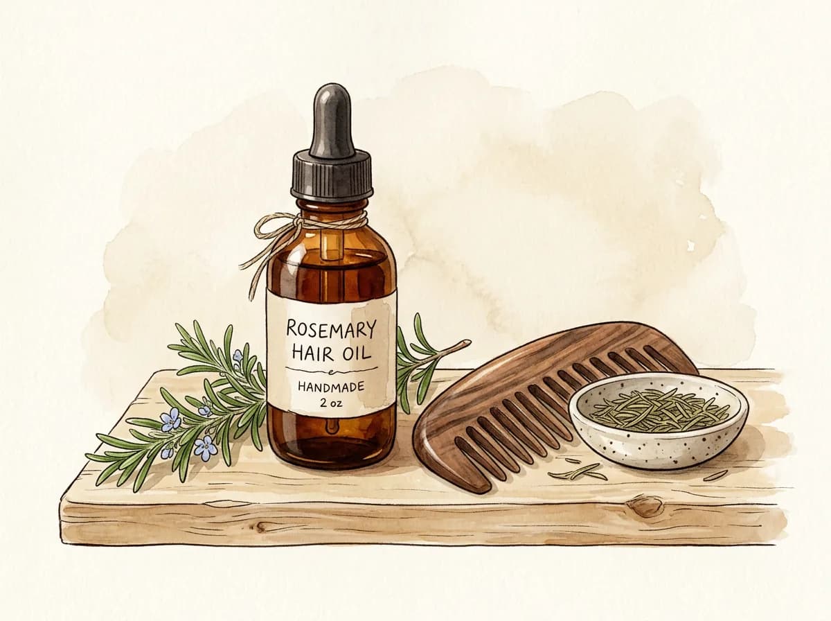 Aceite de romero para el pelo