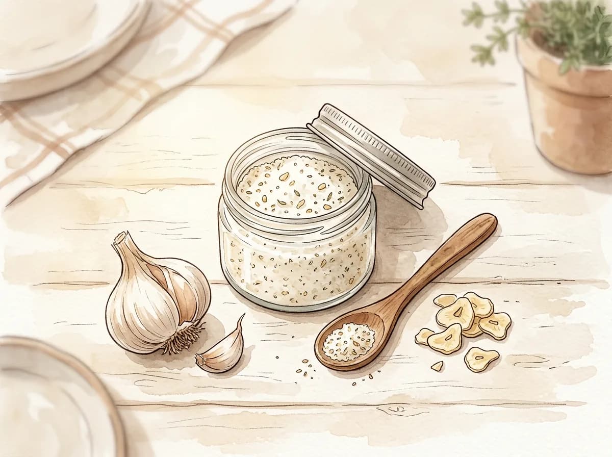 Sal de ajo casera
