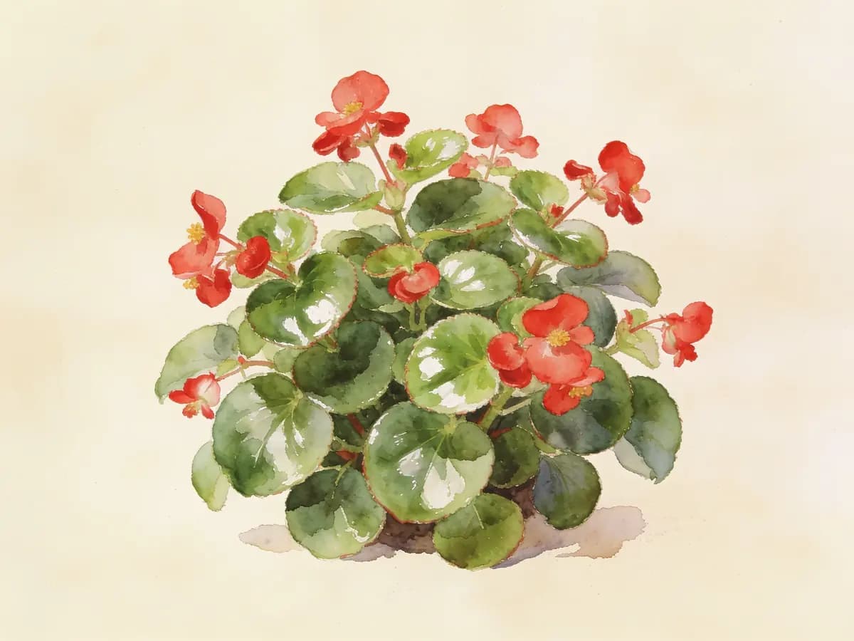 Begonia de flor (semperflorens)