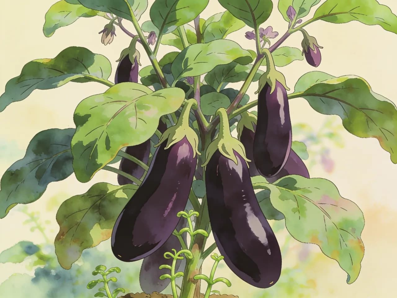 Berenjena negra larga