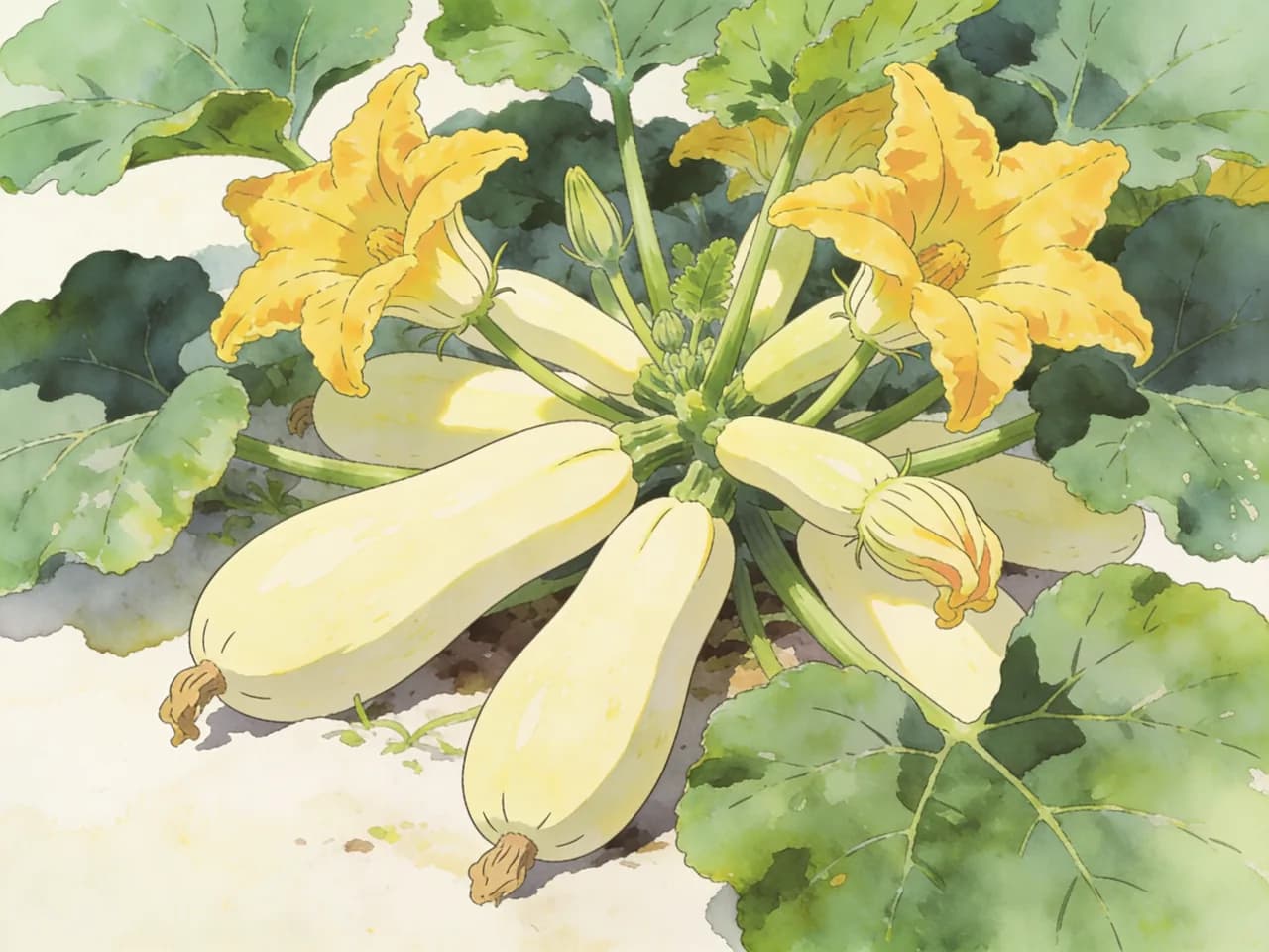 Calabacín blanco de Virginia