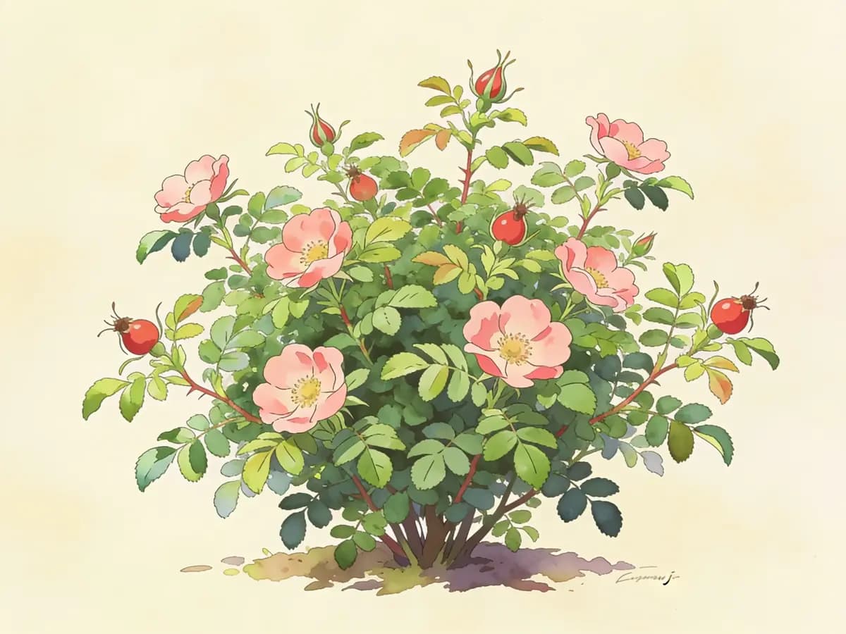 Escaramujo (Rosa canina)