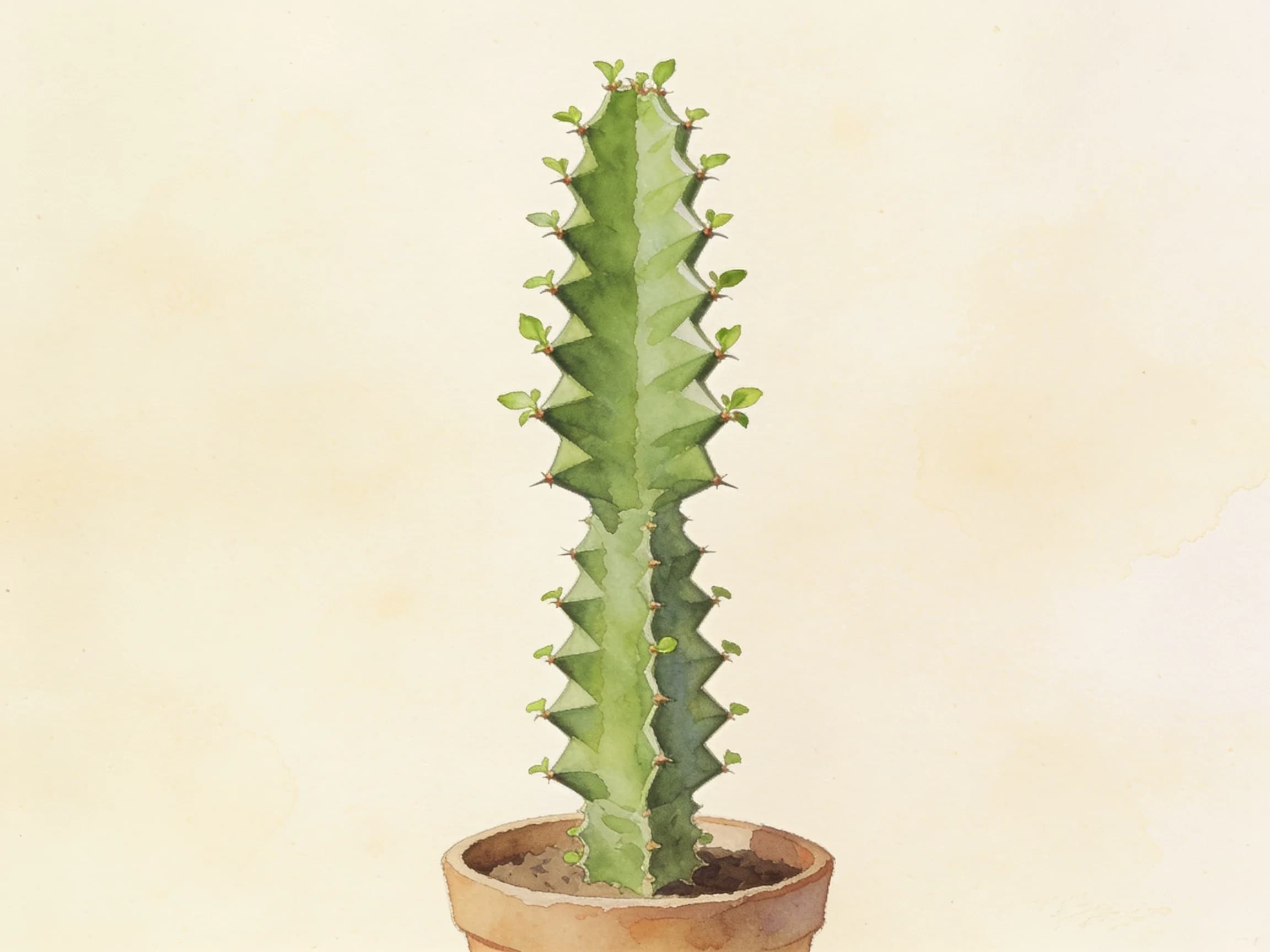 Euphorbia trigona (cactus catedral)