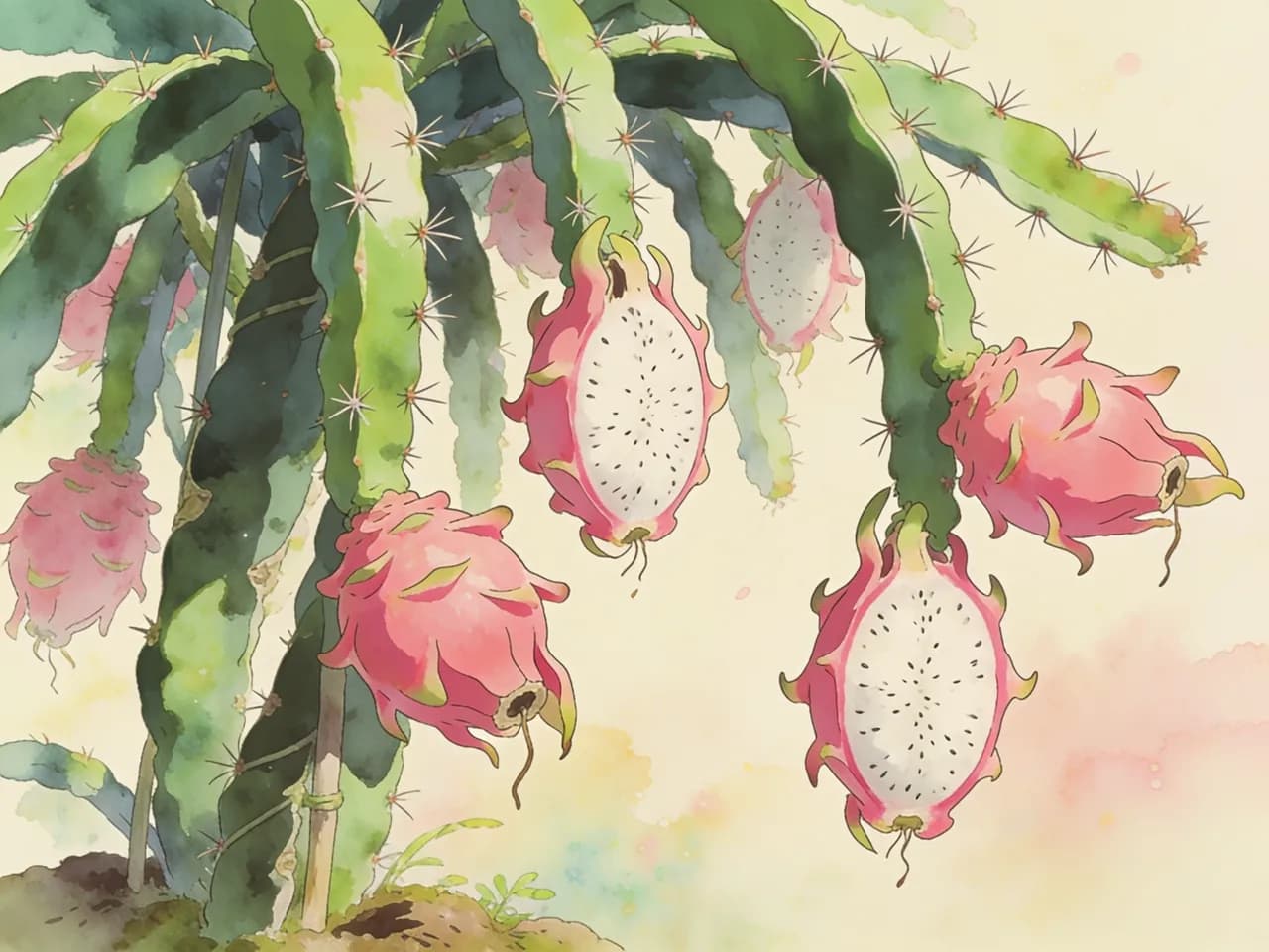 Pitaya (fruta del dragón) blanca