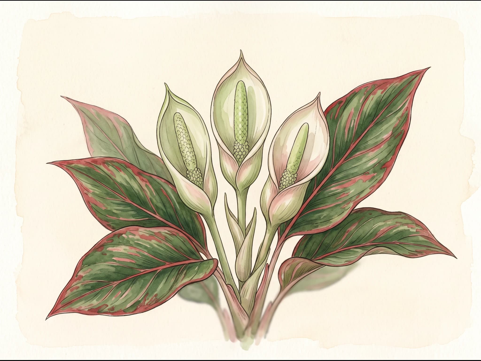 Aglaonema Red Siam — Flor