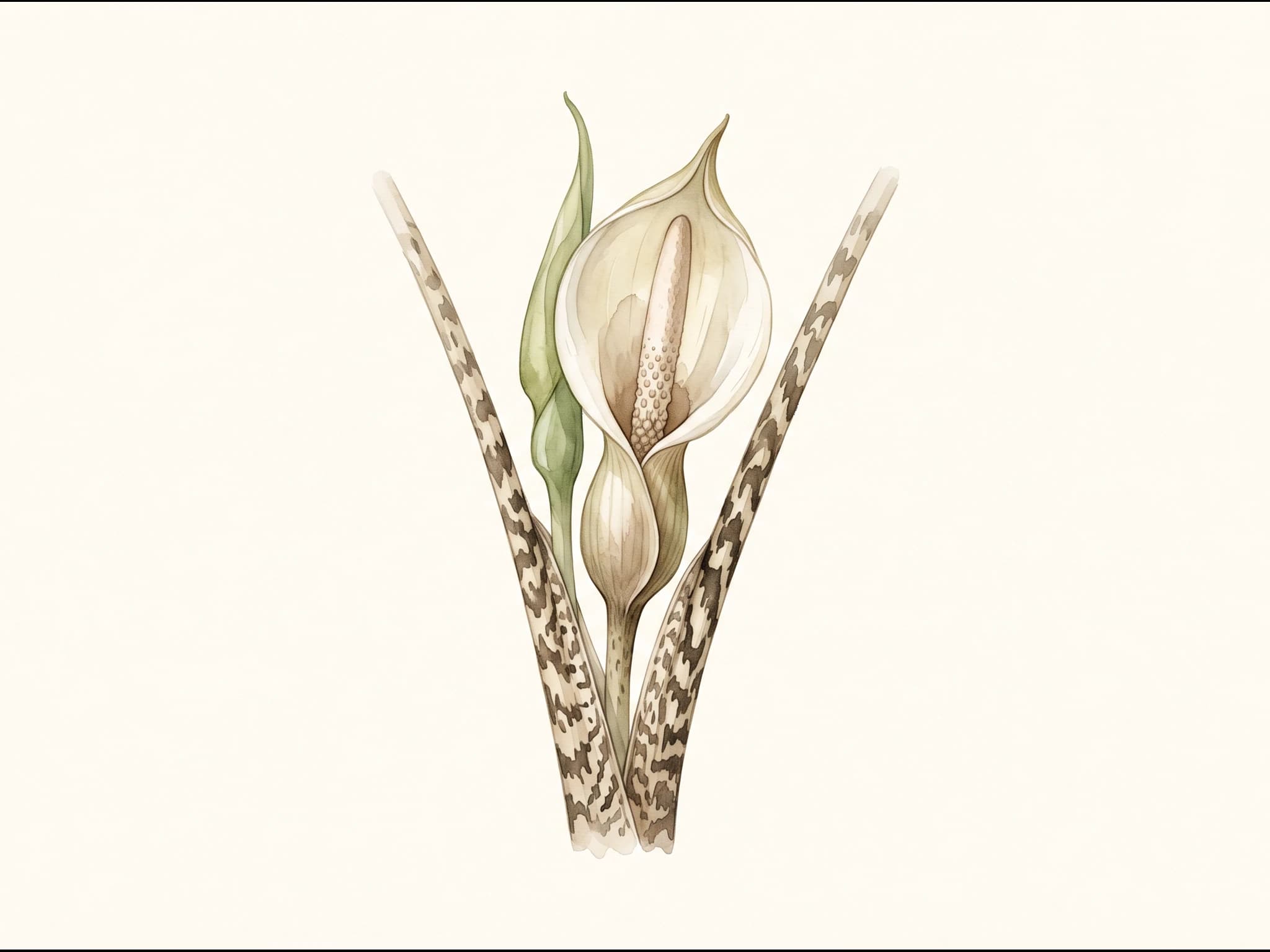 Alocasia zebrina — Flor
