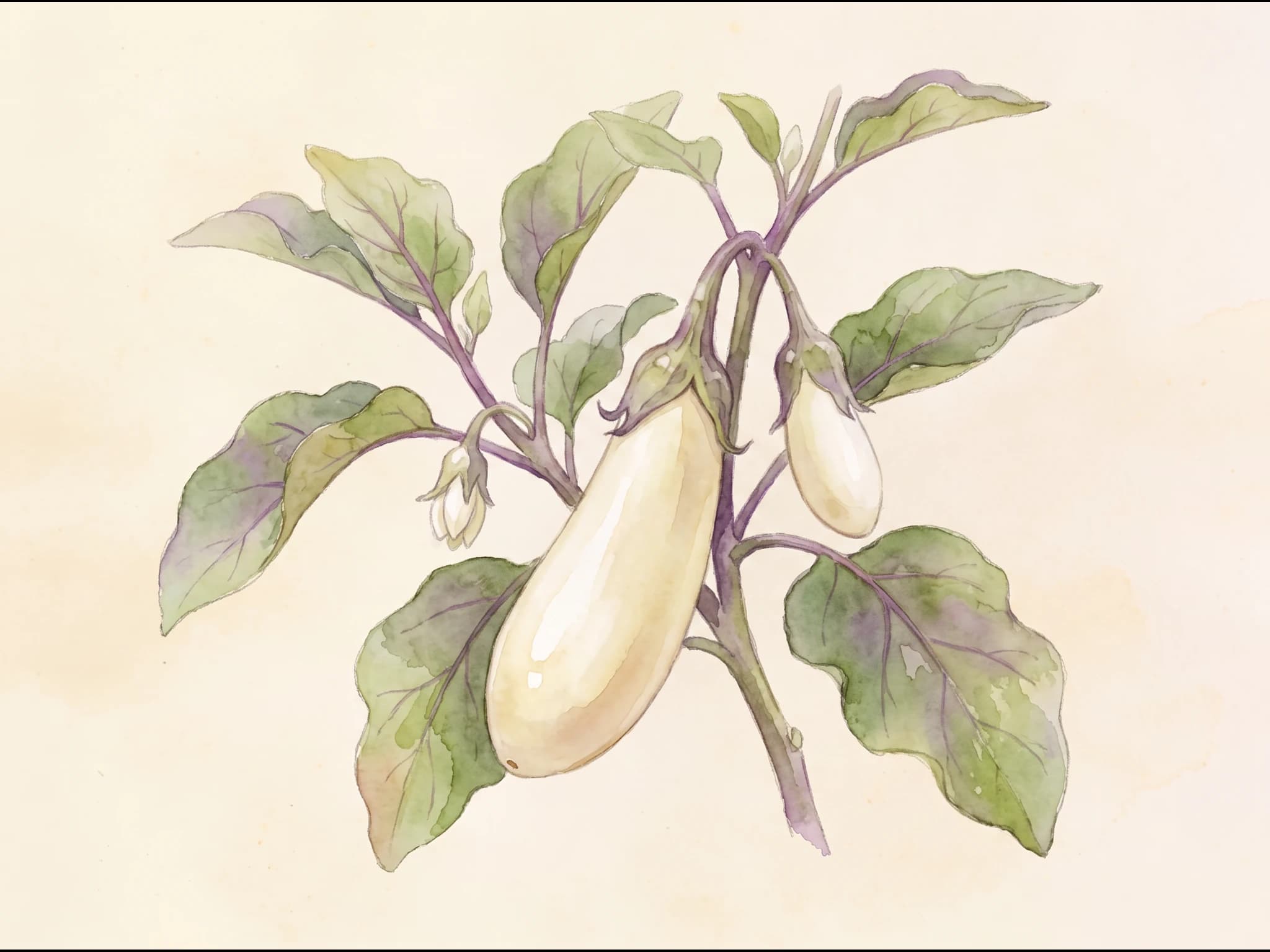 Berenjena blanca — Fruto