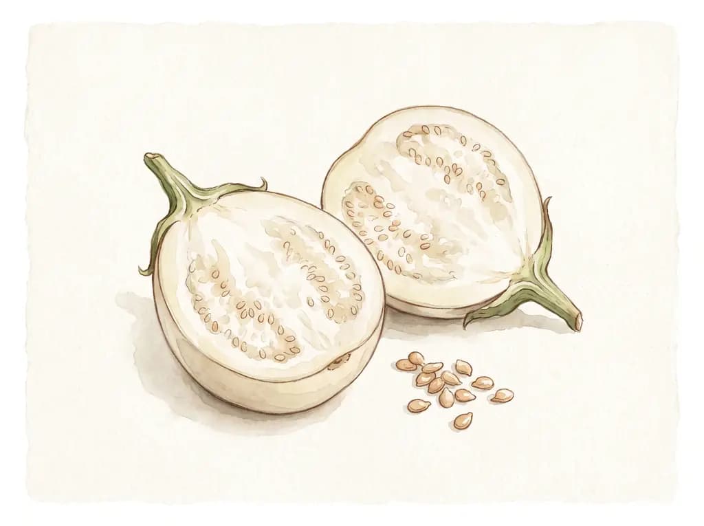 Berenjena blanca — Semillas