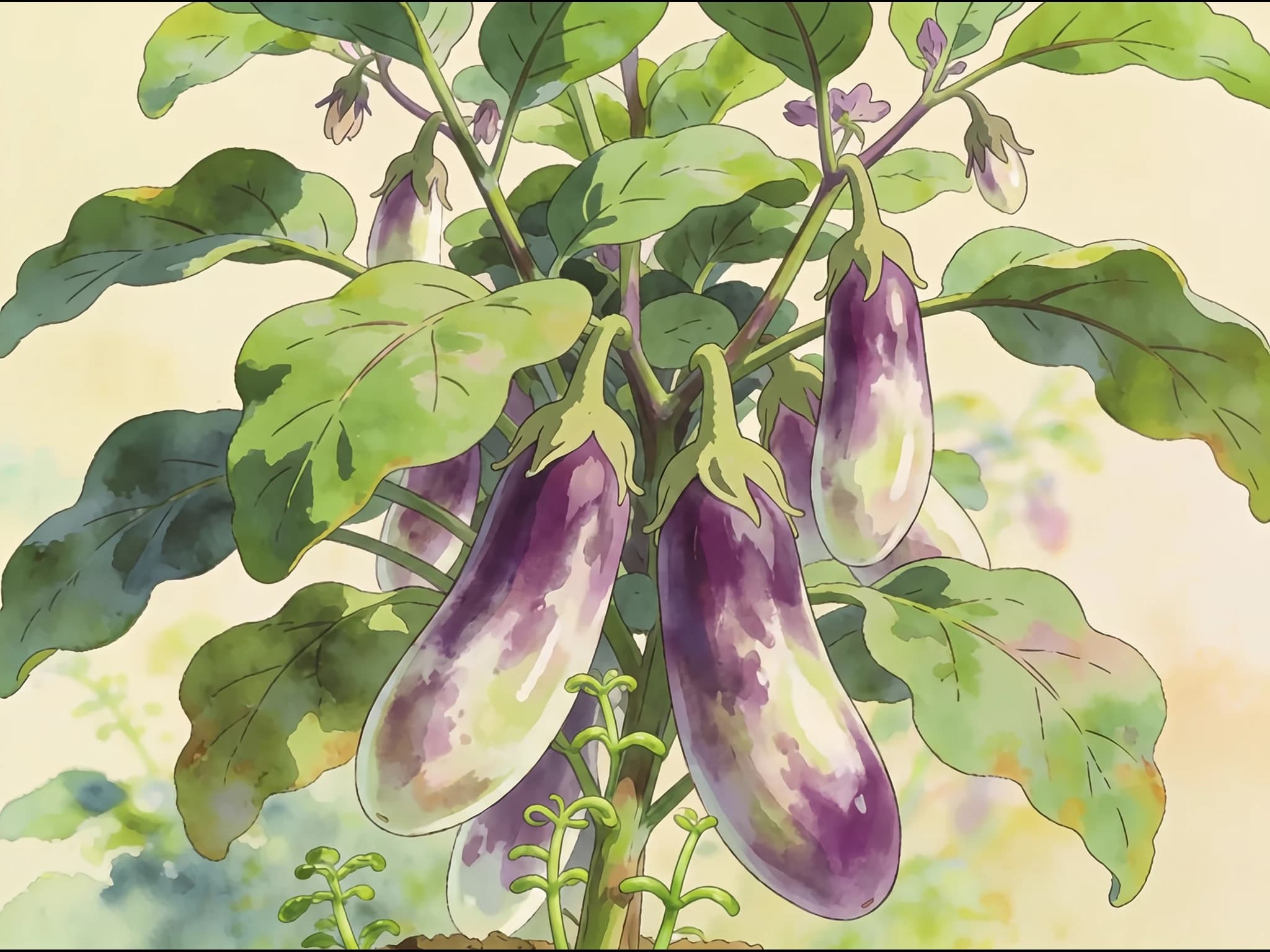 Berenjena negra larga — Fruto