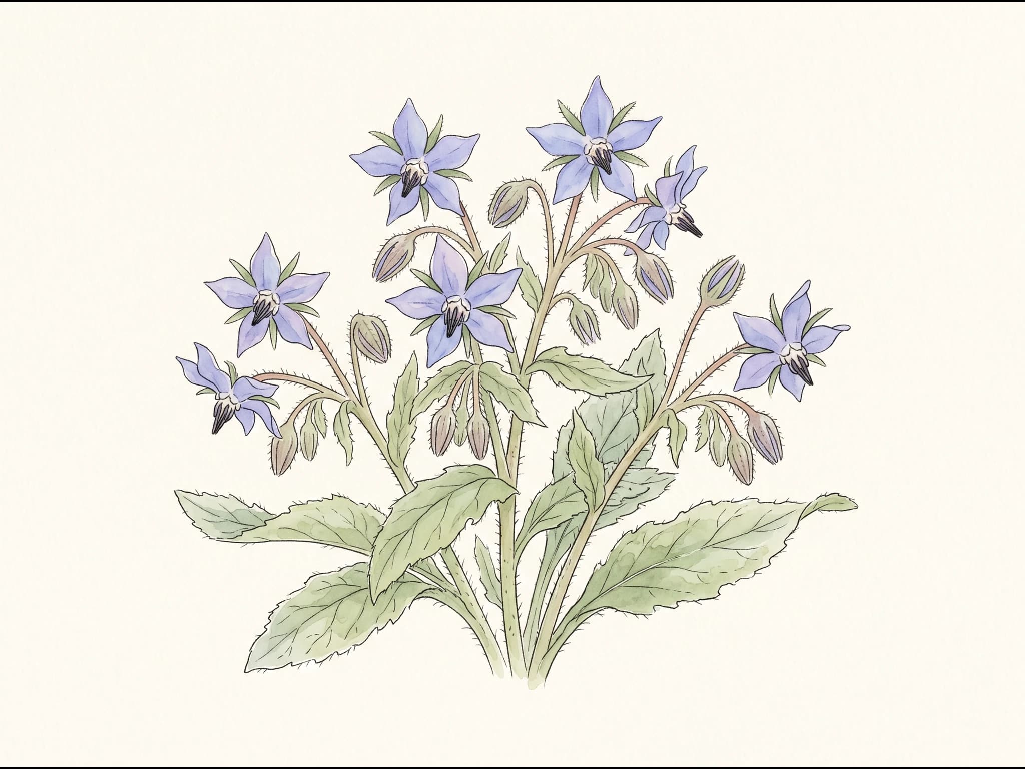 Borraja silvestre — Flor