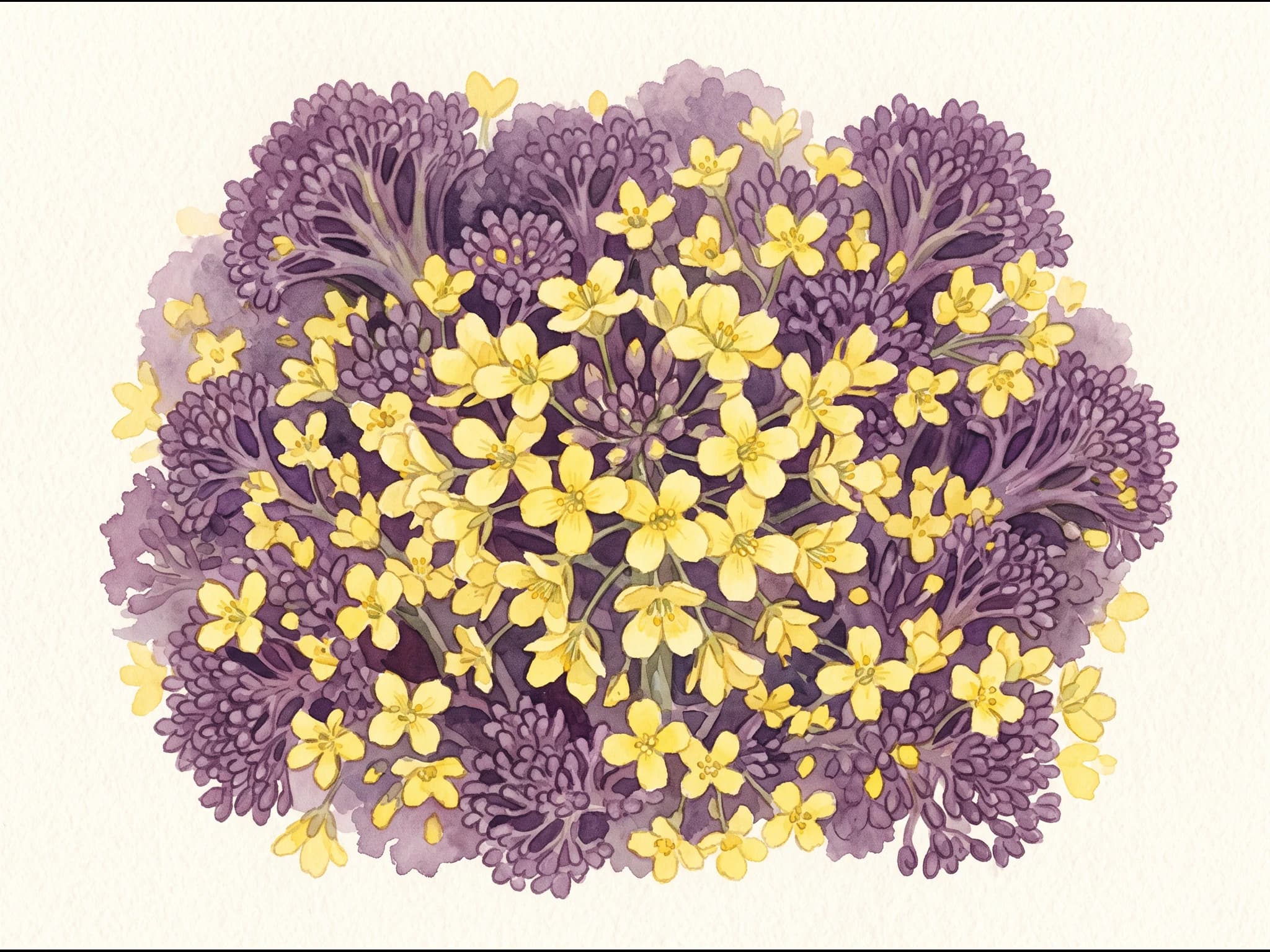 Brócoli morado de Sicilia — Flor
