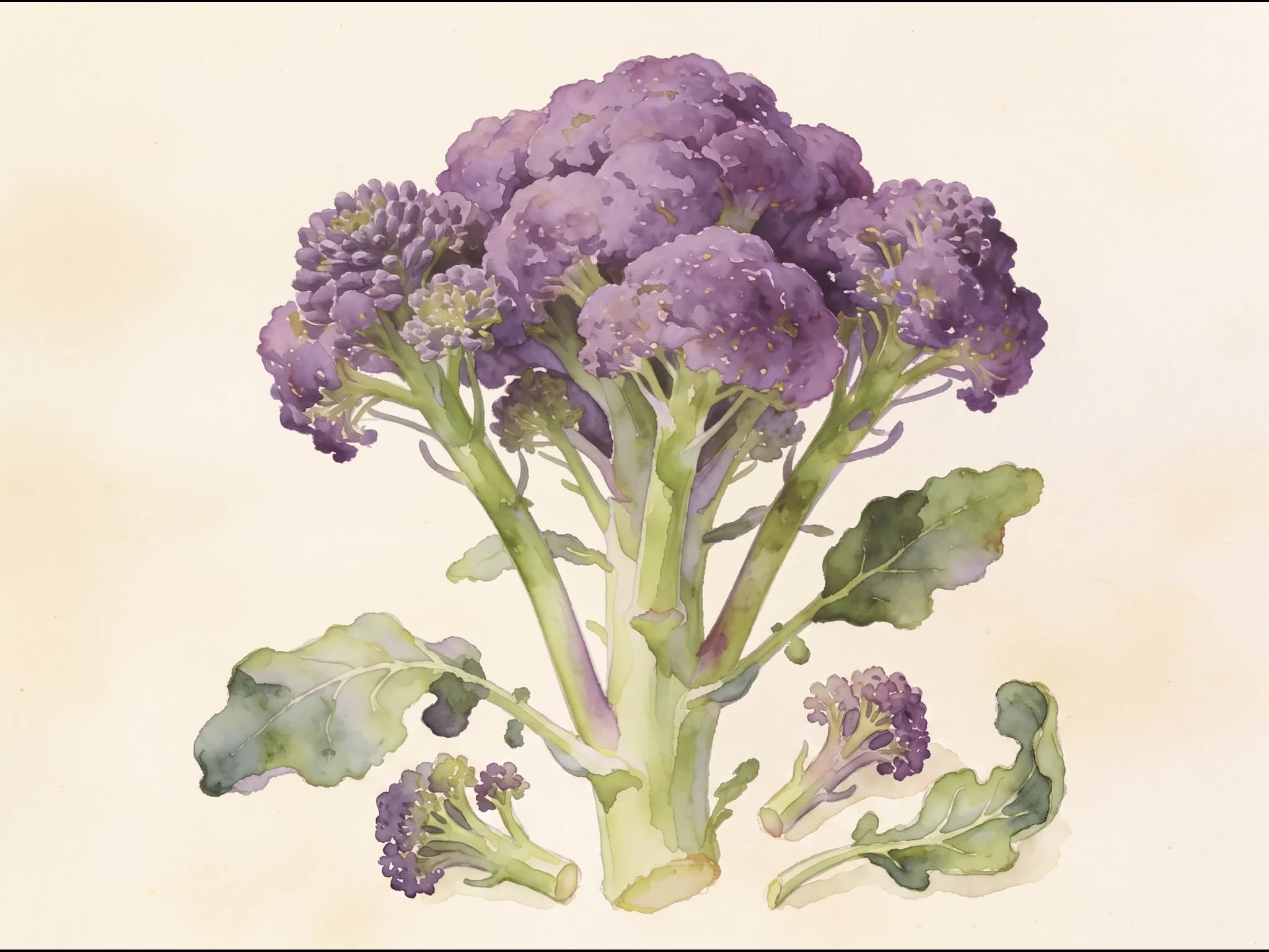 Brócoli morado de Sicilia — Fruto