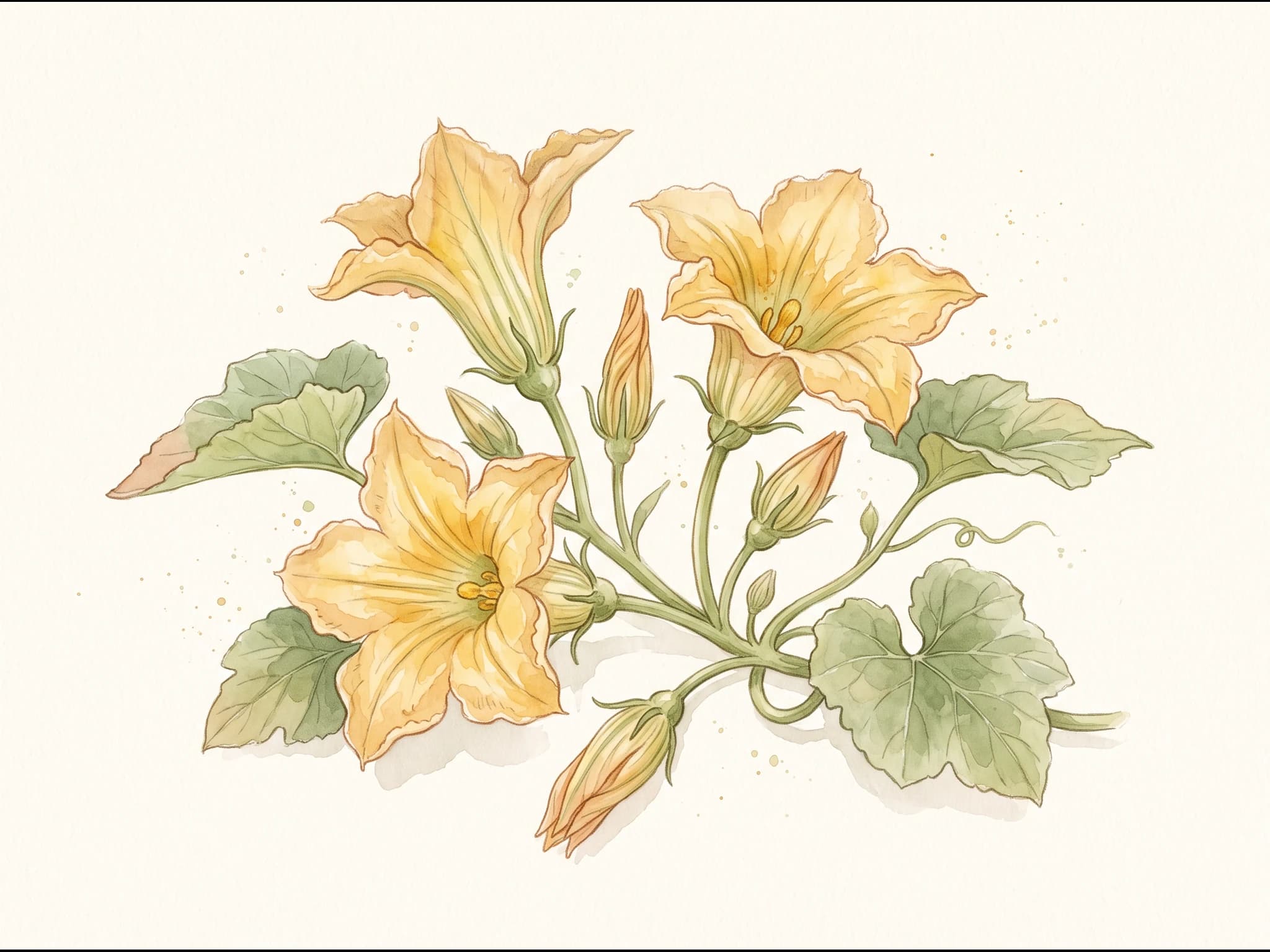 Calabacín amarillo — Flor