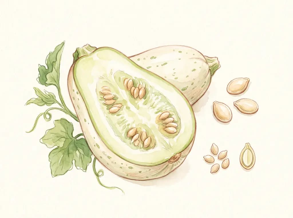 Calabacín blanco de Virginia — Semillas