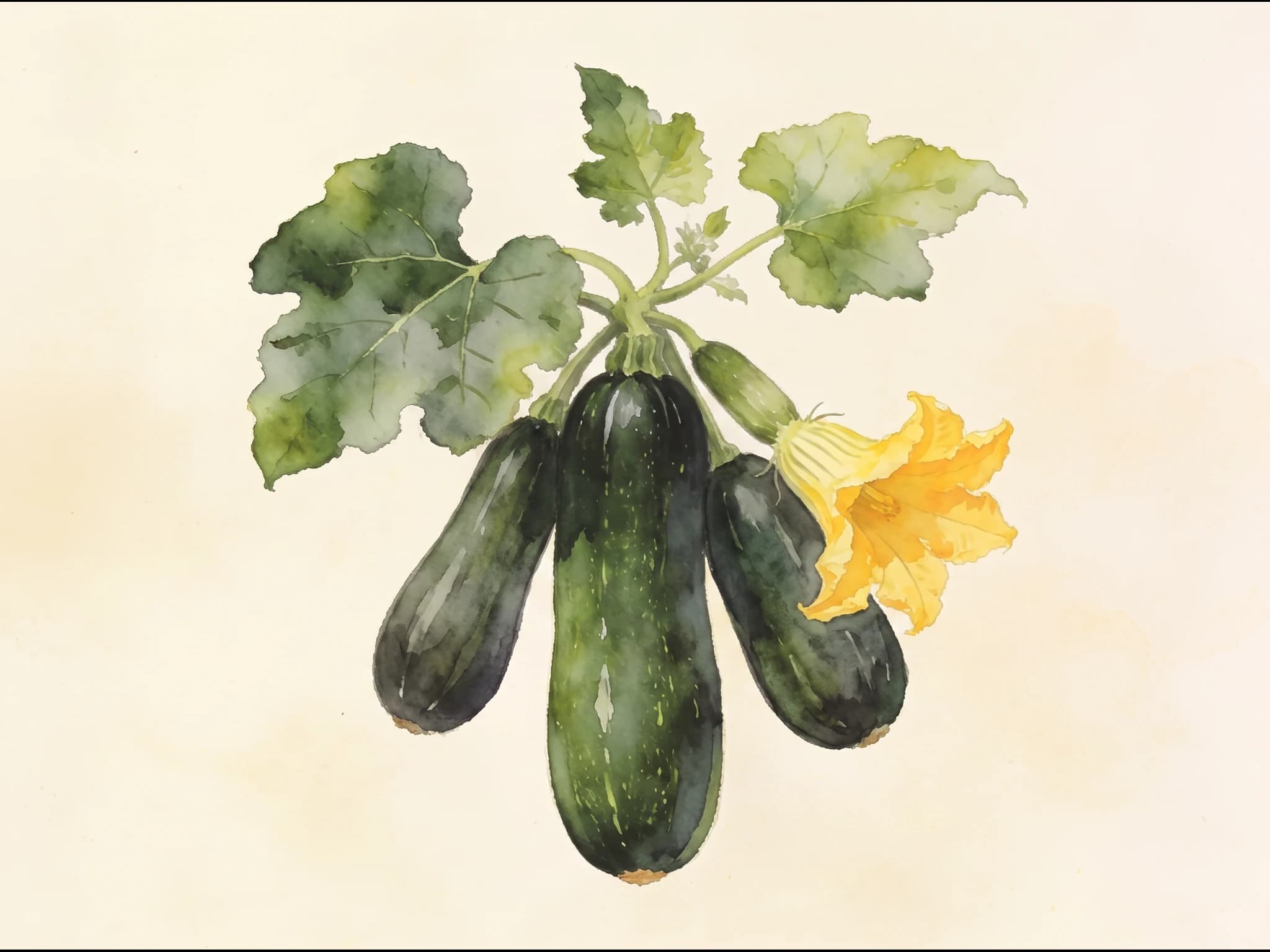 Calabacín negro de Milán — Fruto