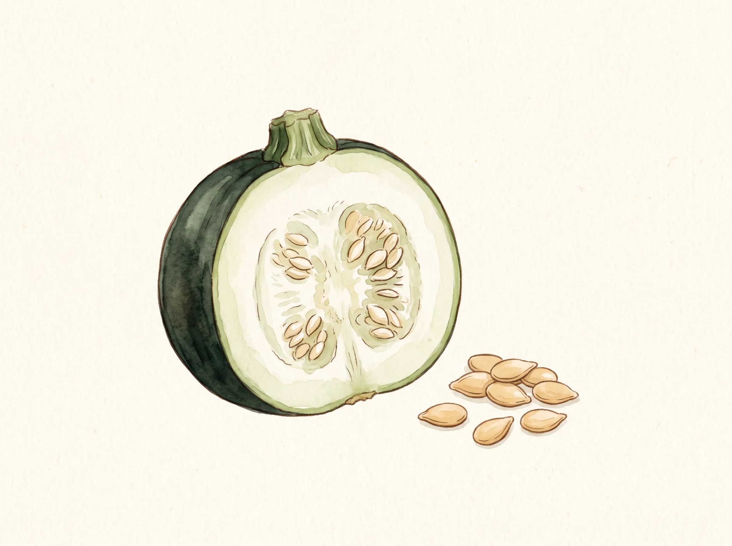 Calabacín negro de Milán — Semillas