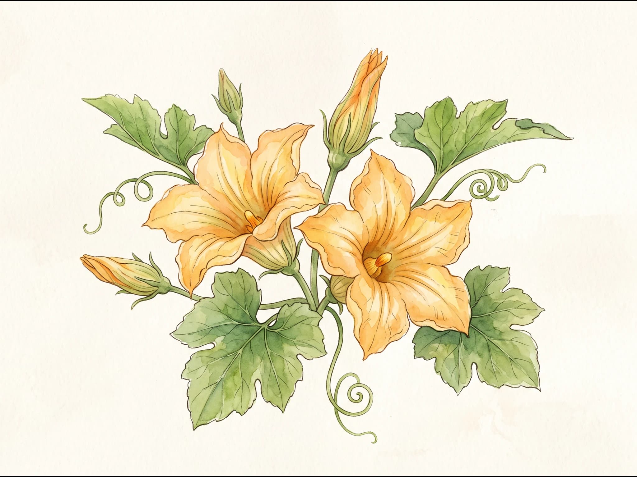 Calabacín redondo de Niza — Flor