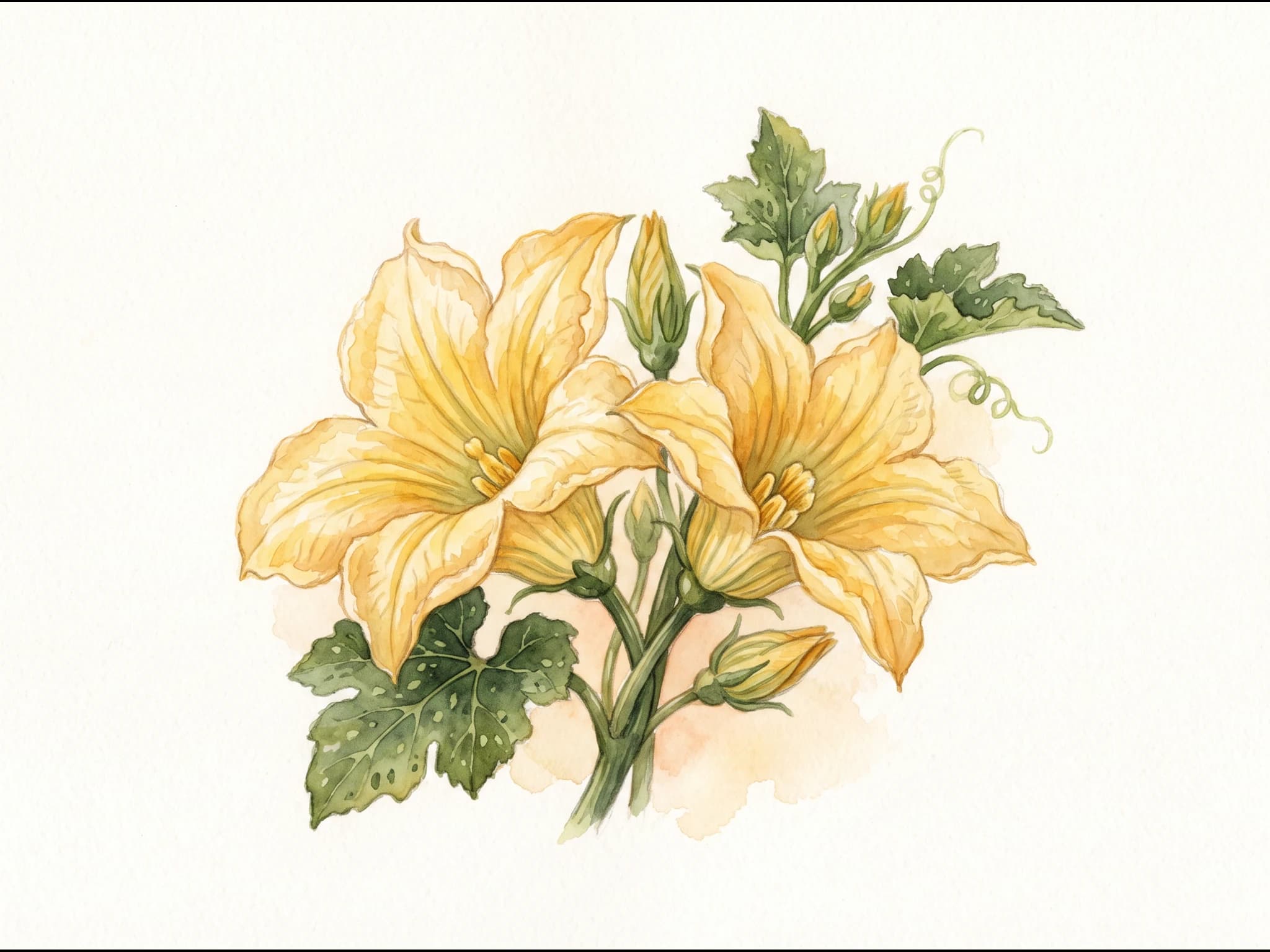 Calabaza bellota (acorn) — Flor