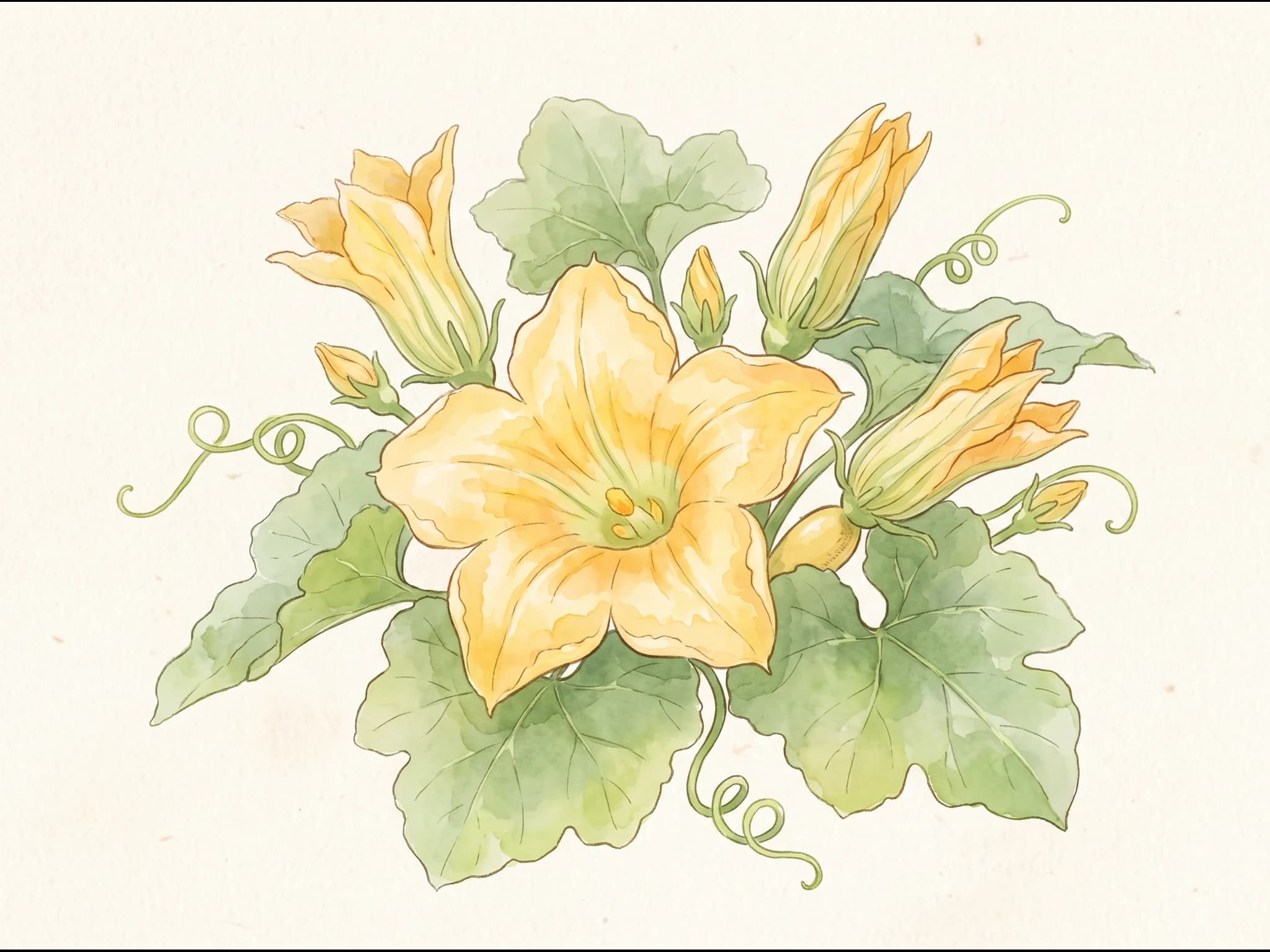 Calabaza Butternut — Flor
