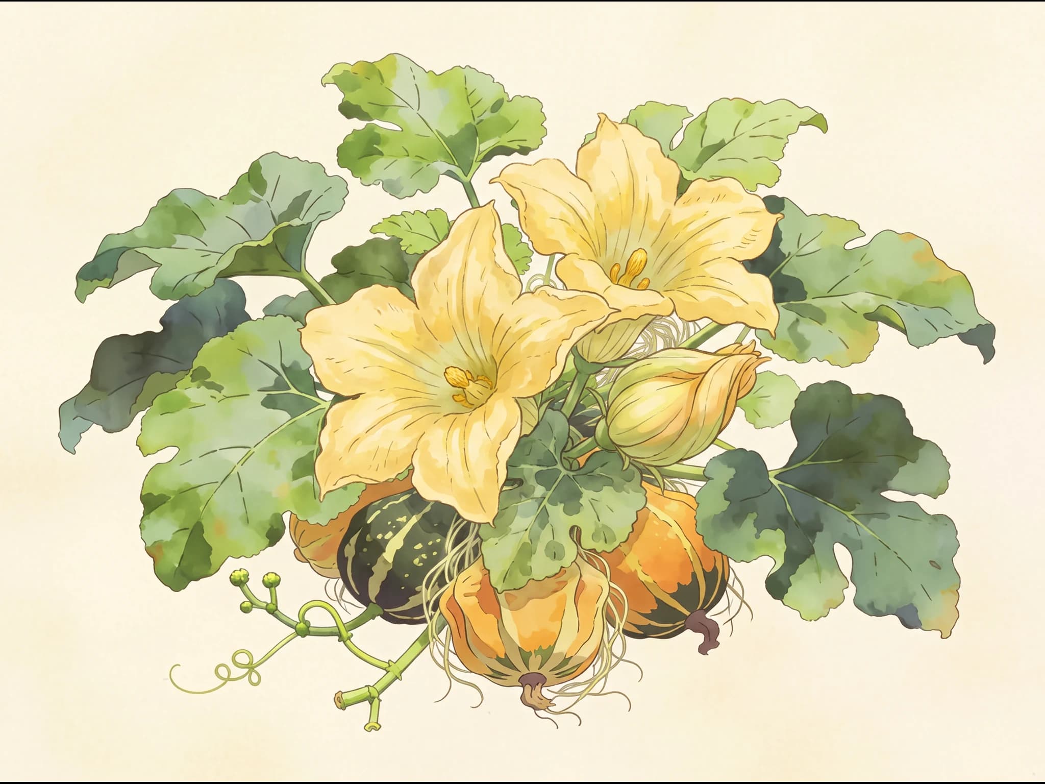 Calabaza cabello de ángel — Flor