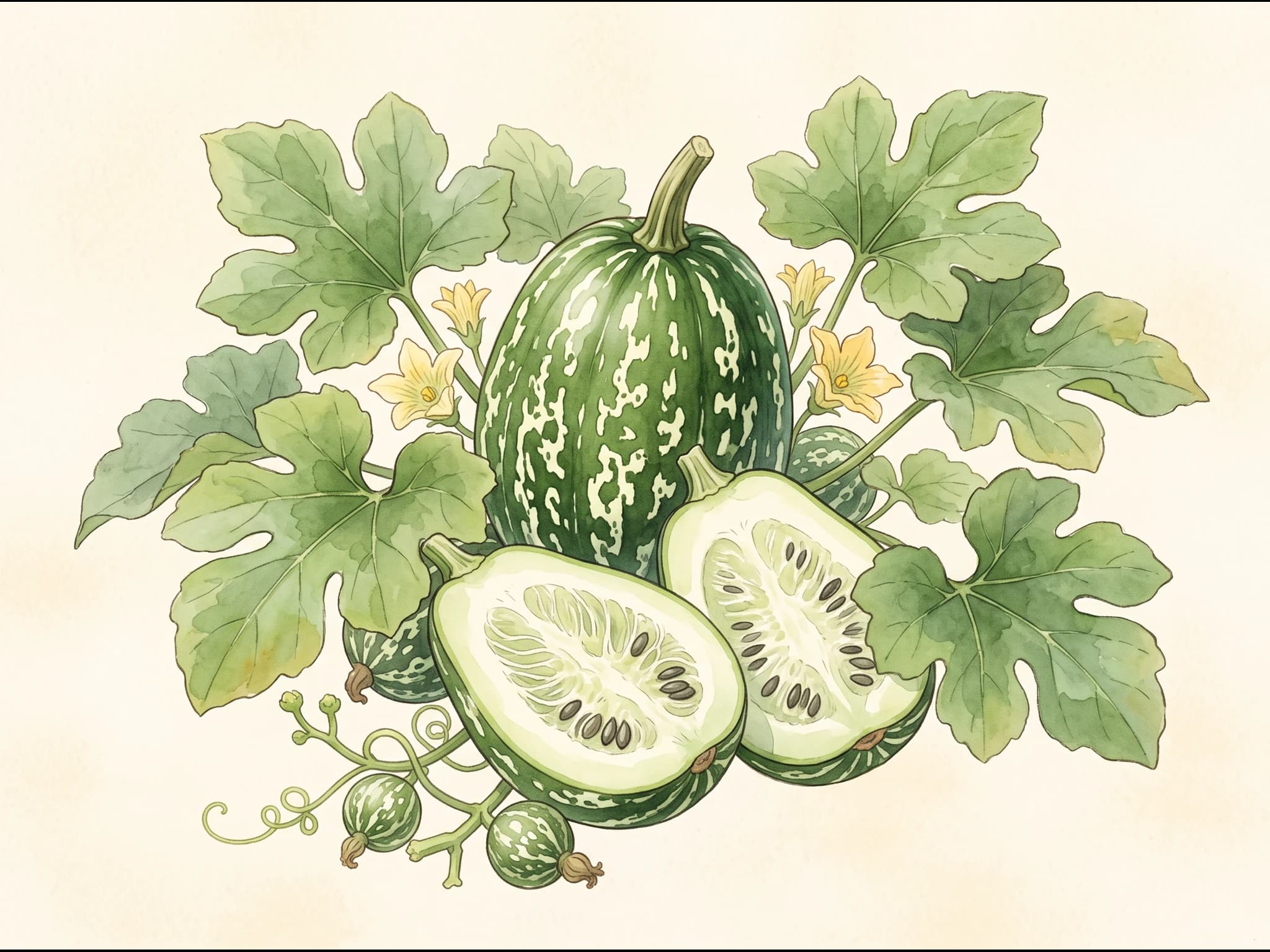 Calabaza cabello de ángel — Fruto