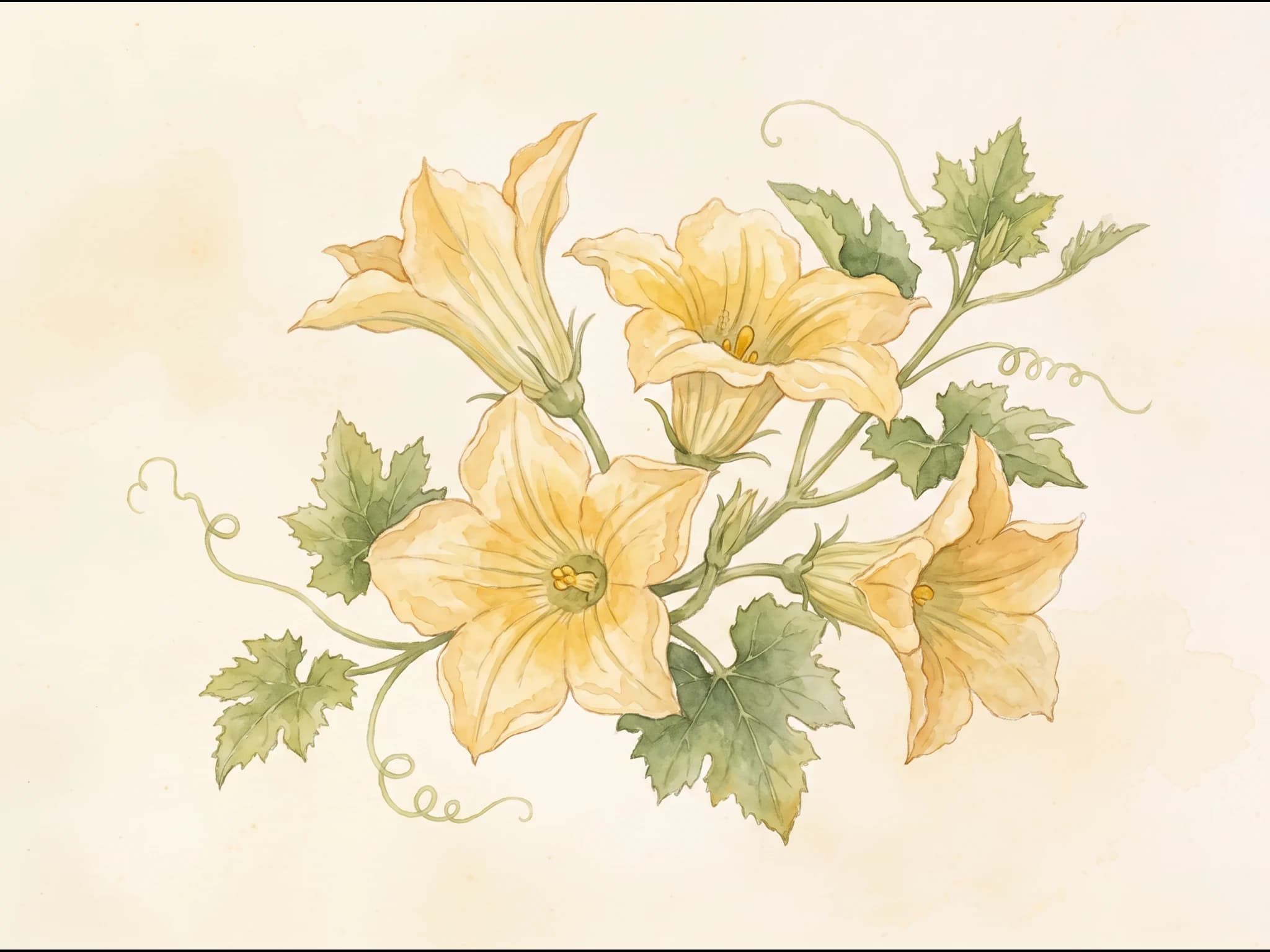 Calabaza espagueti — Flor