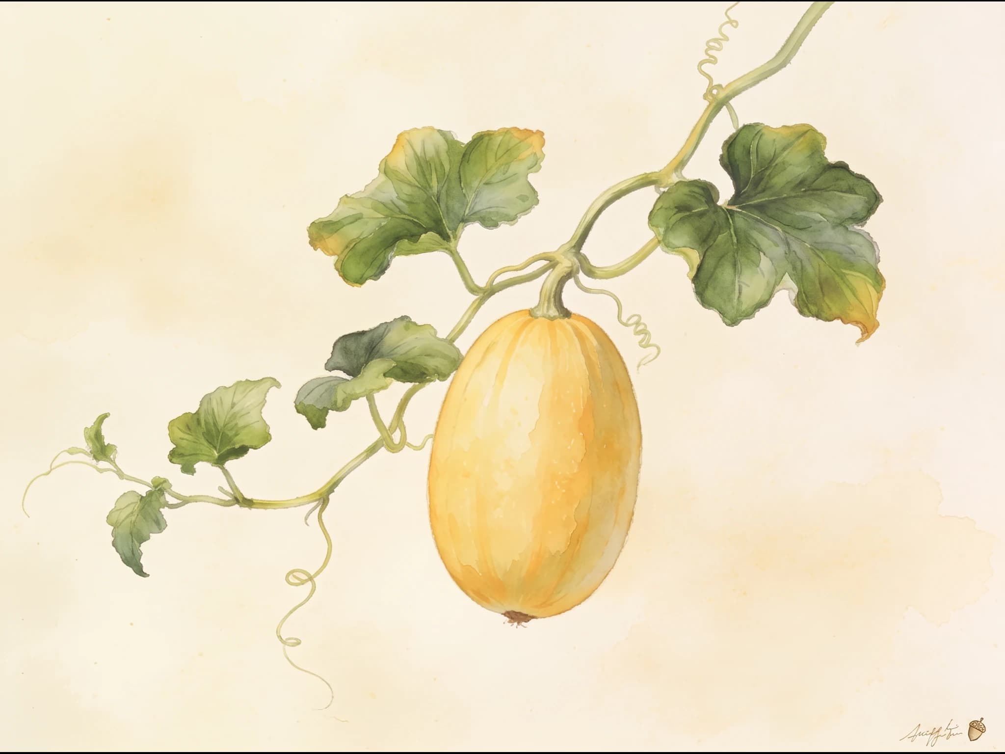Calabaza espagueti — Fruto