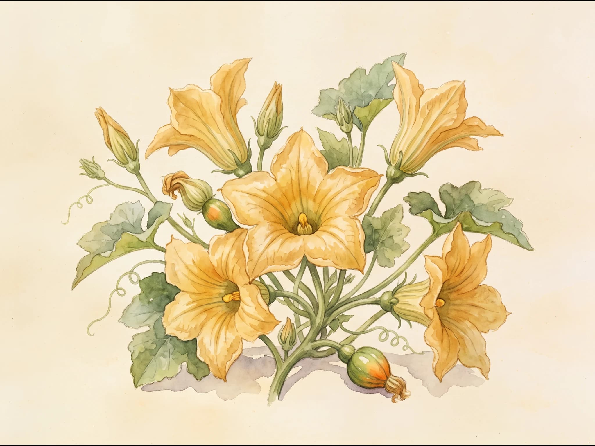 Calabaza Hokkaido (potimarrón) — Flor
