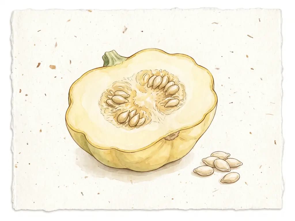 Calabaza patisón (bonetera) — Semillas