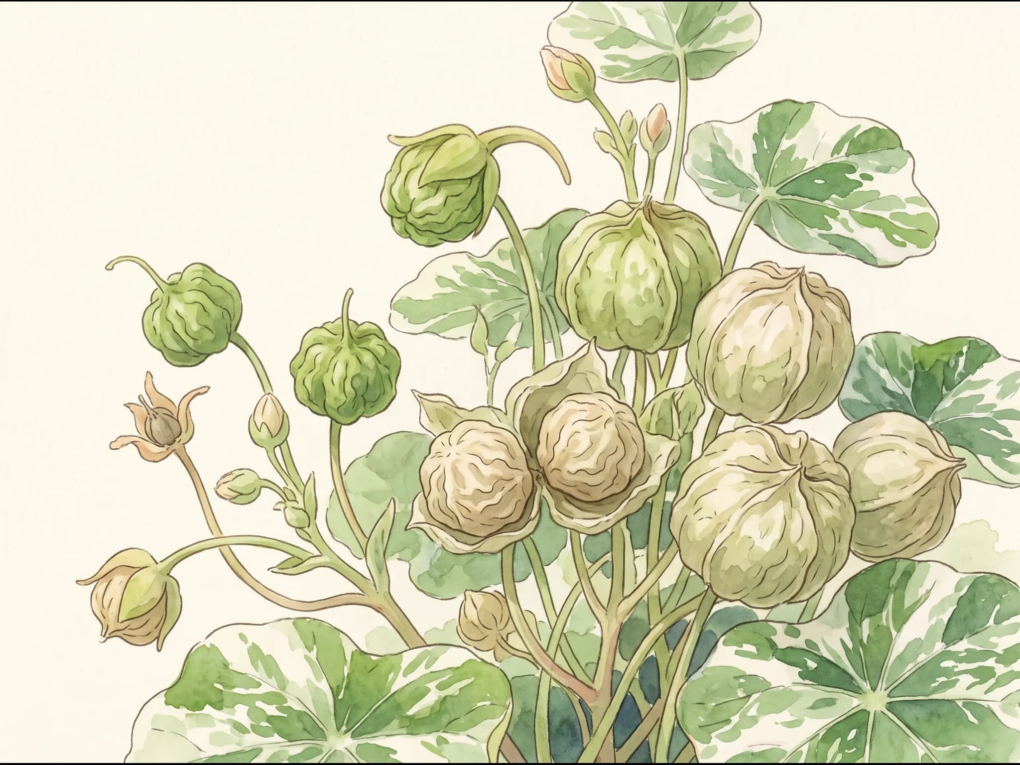 Capuchina 'Alaska' — Fruto