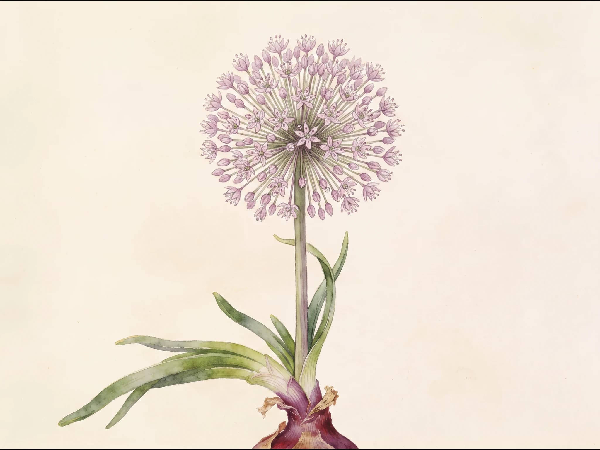 Cebolla morada — Flor