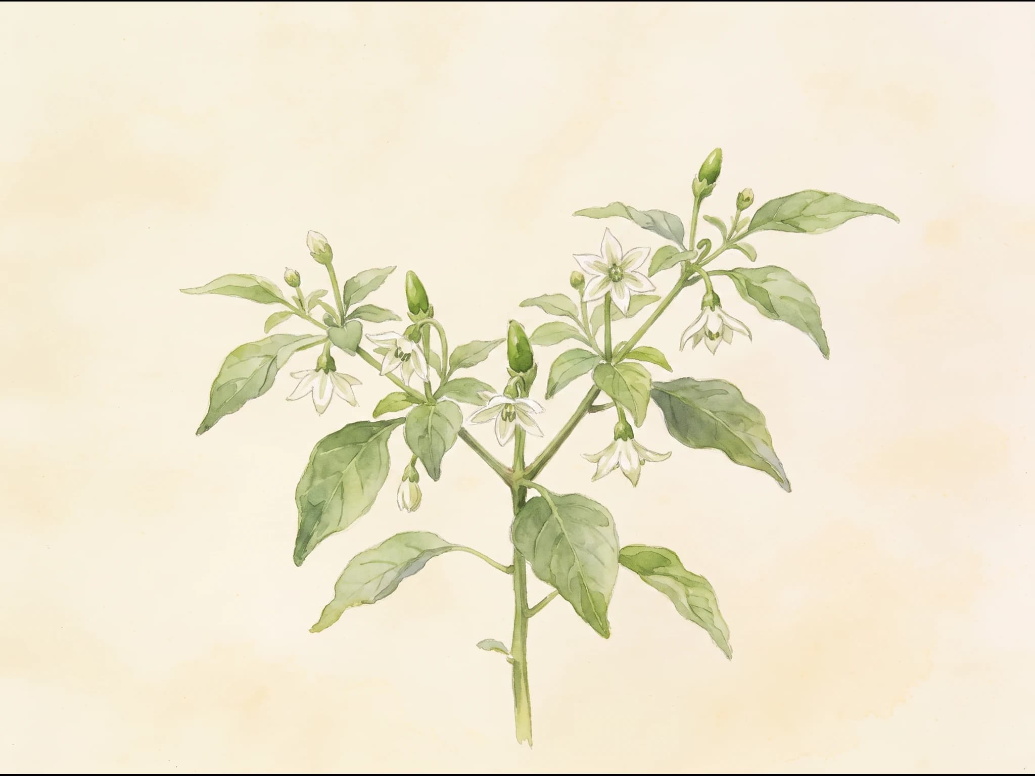 Chile serrano — Flor