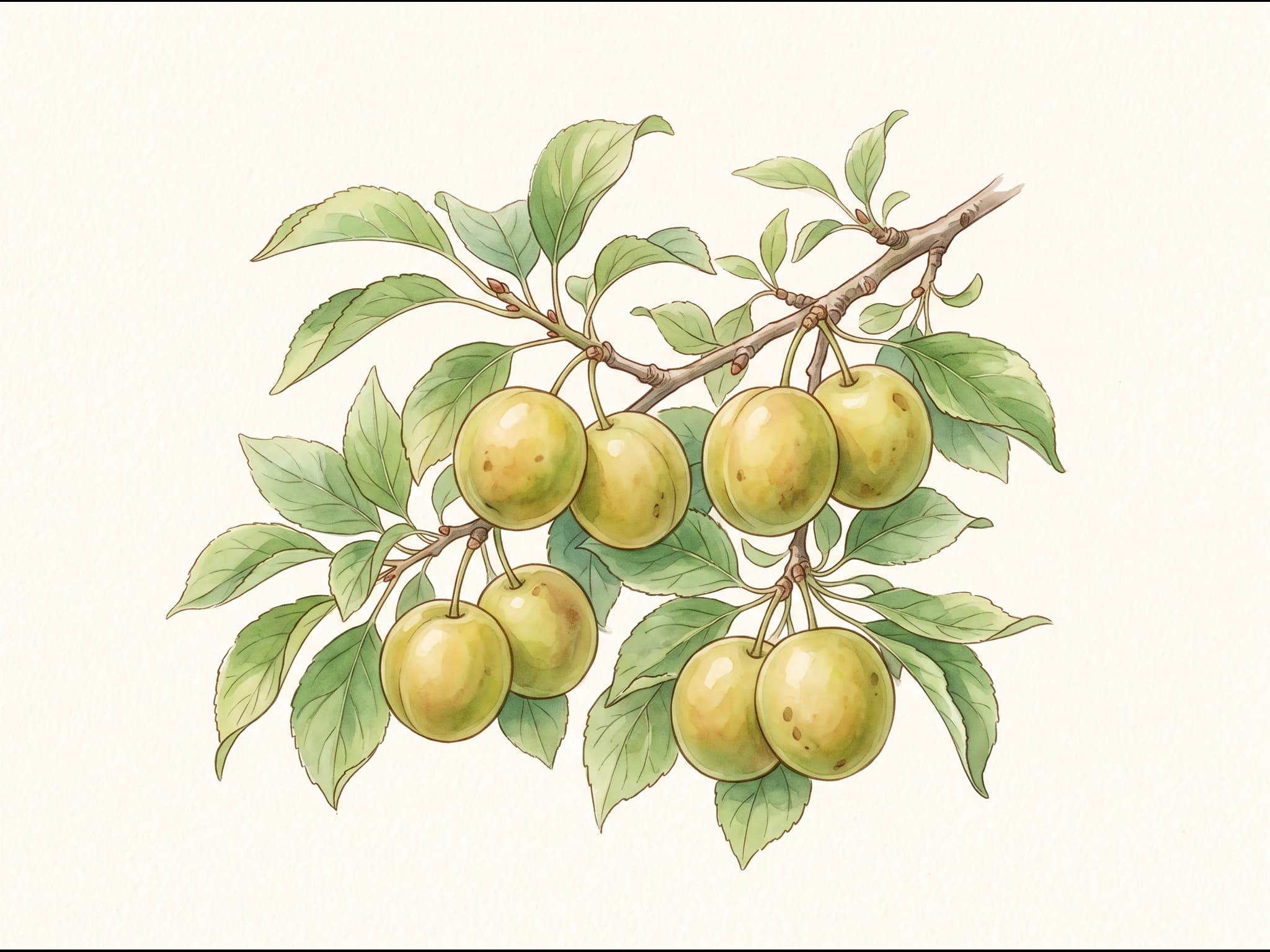 Ciruelo Claudia Verde — Fruto