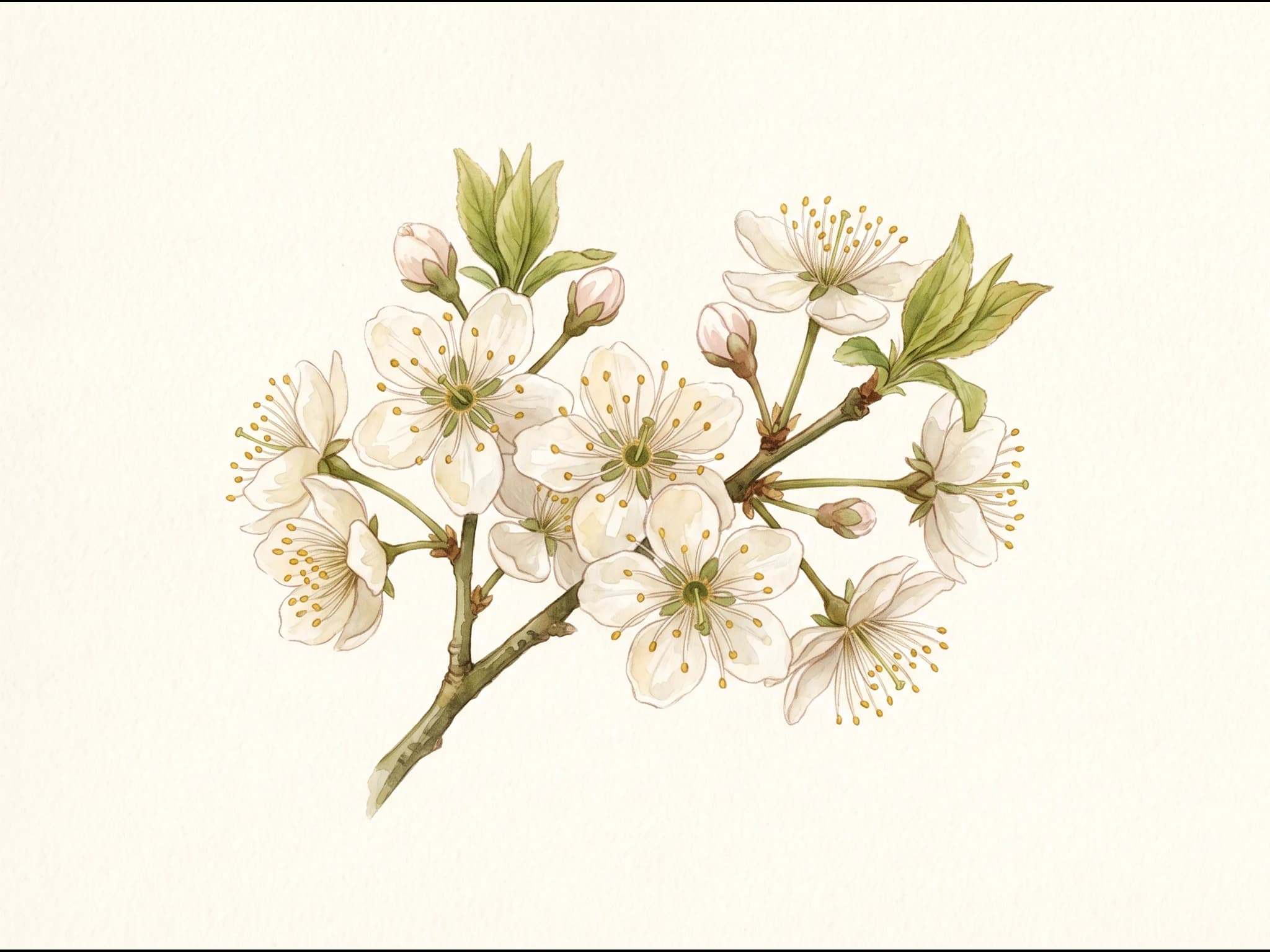 Ciruelo Reina Claudia dorada — Flor