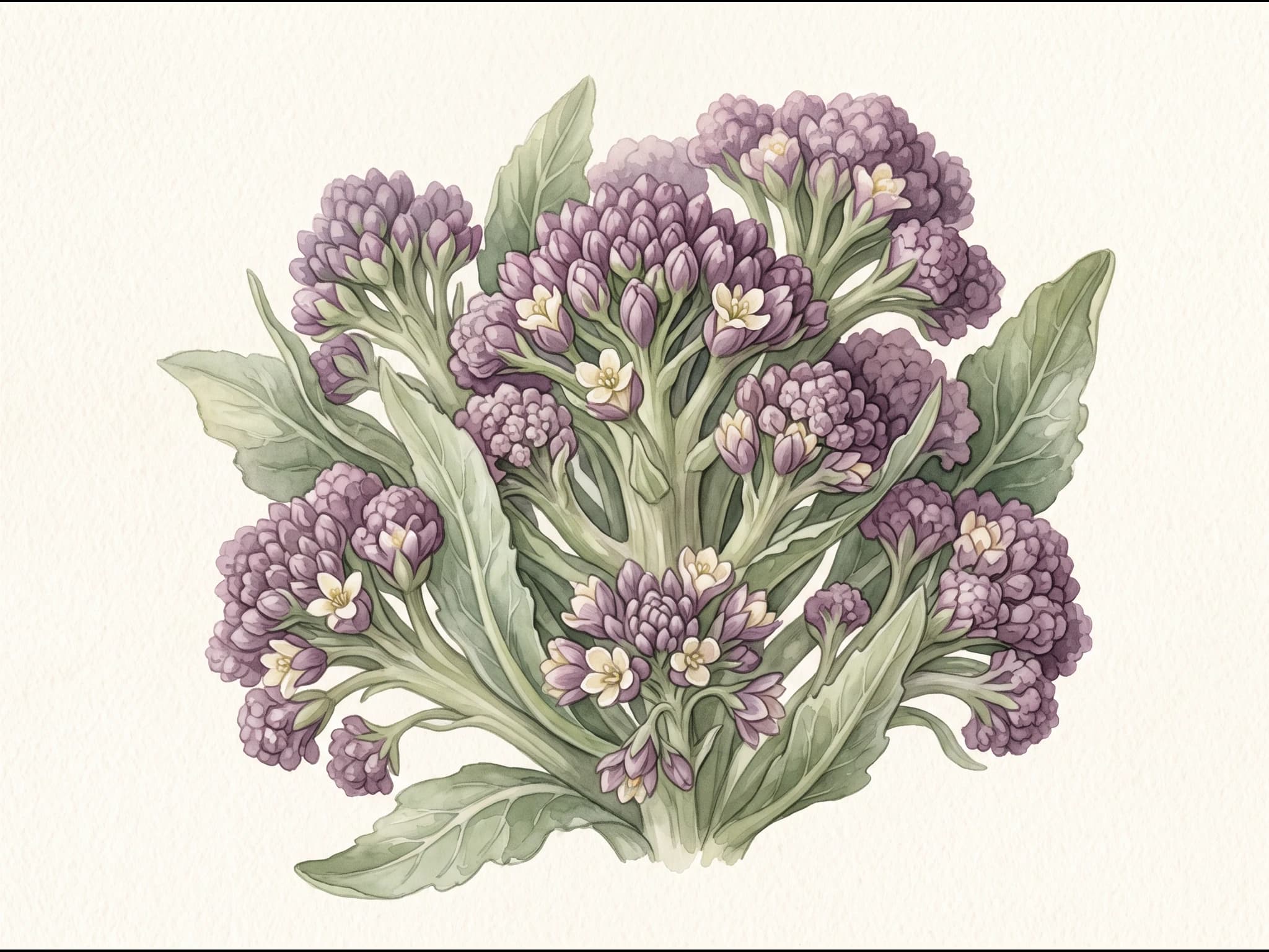 Coliflor púrpura — Flor
