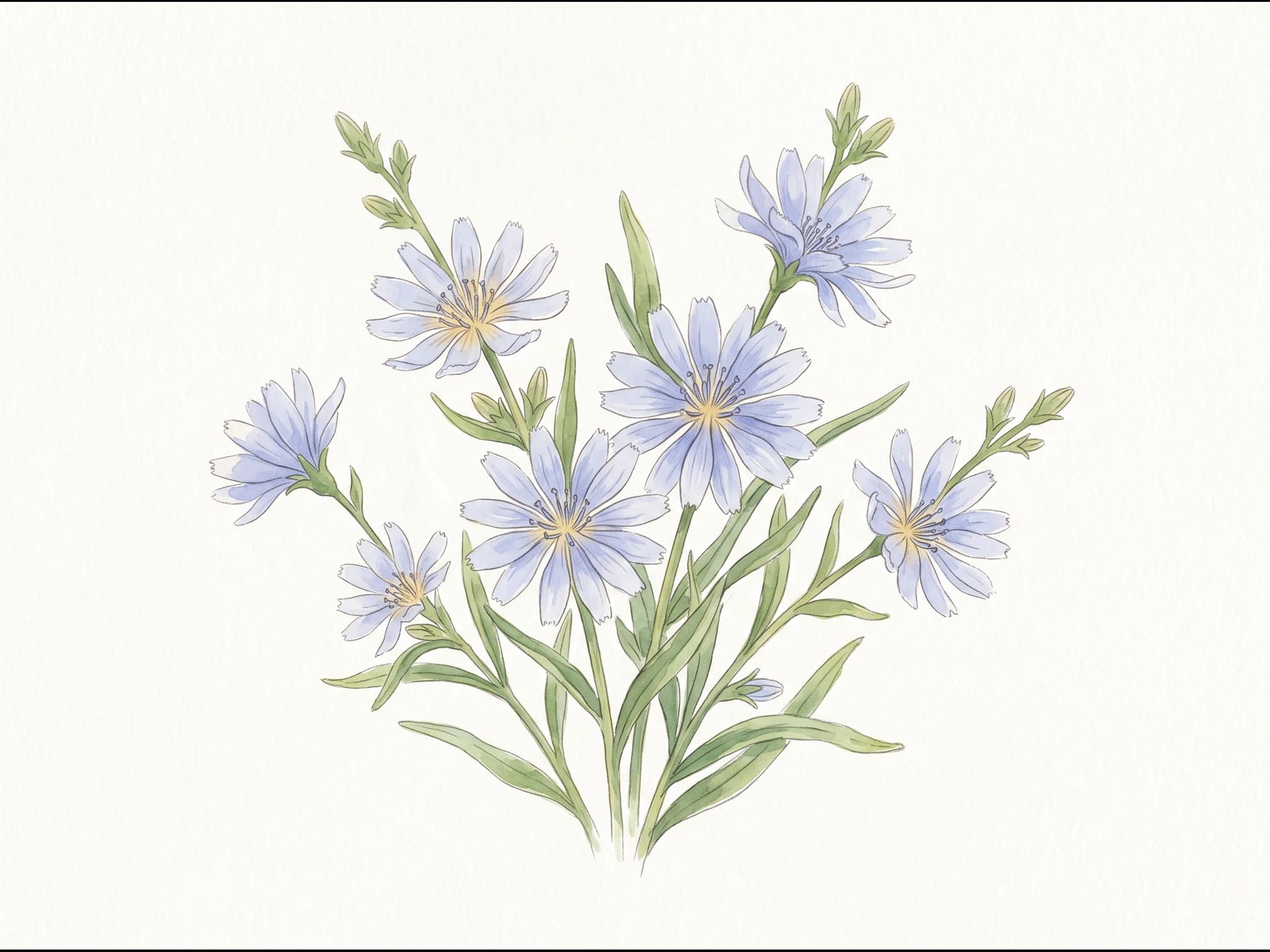 Endivia belga — Flor