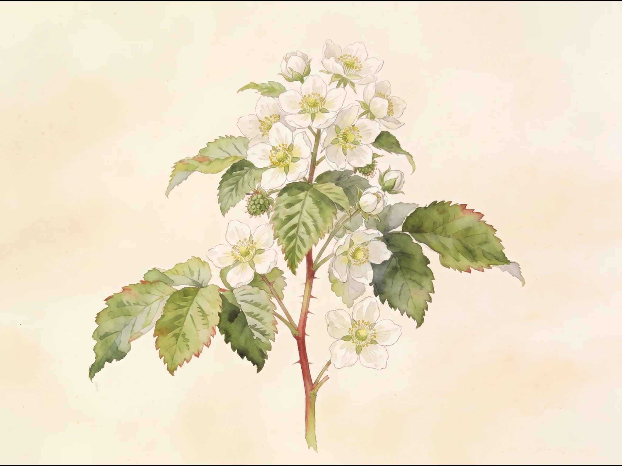 Frambueso Autumn Bliss — Flor