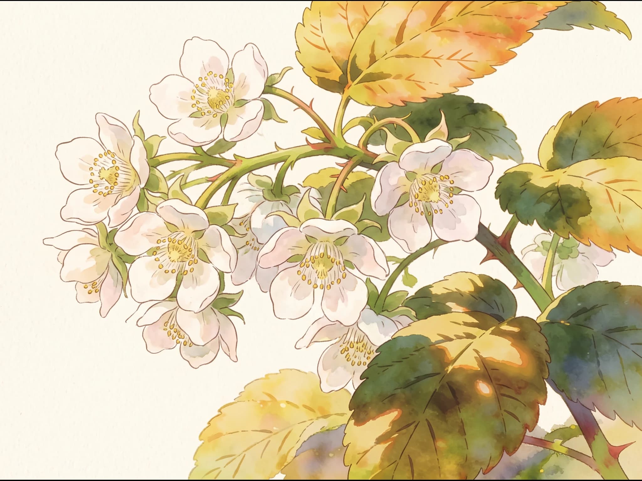 Frambueso Heritage — Flor