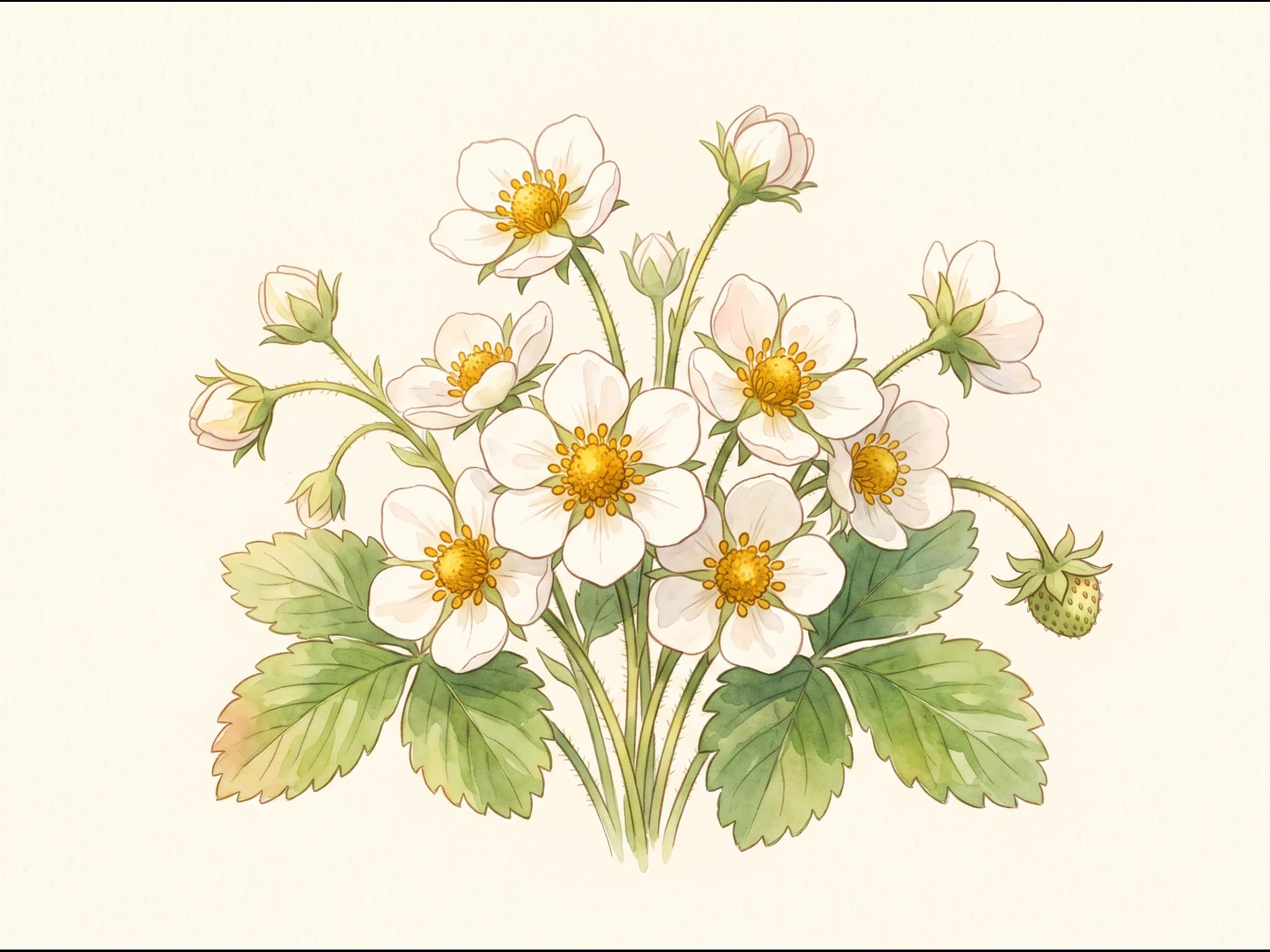 Fresa Mara des Bois — Flor