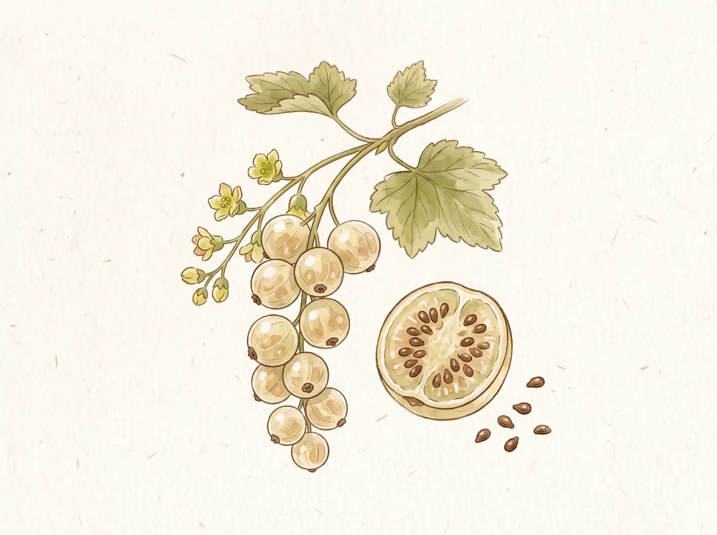 Grosellero blanco — Semillas