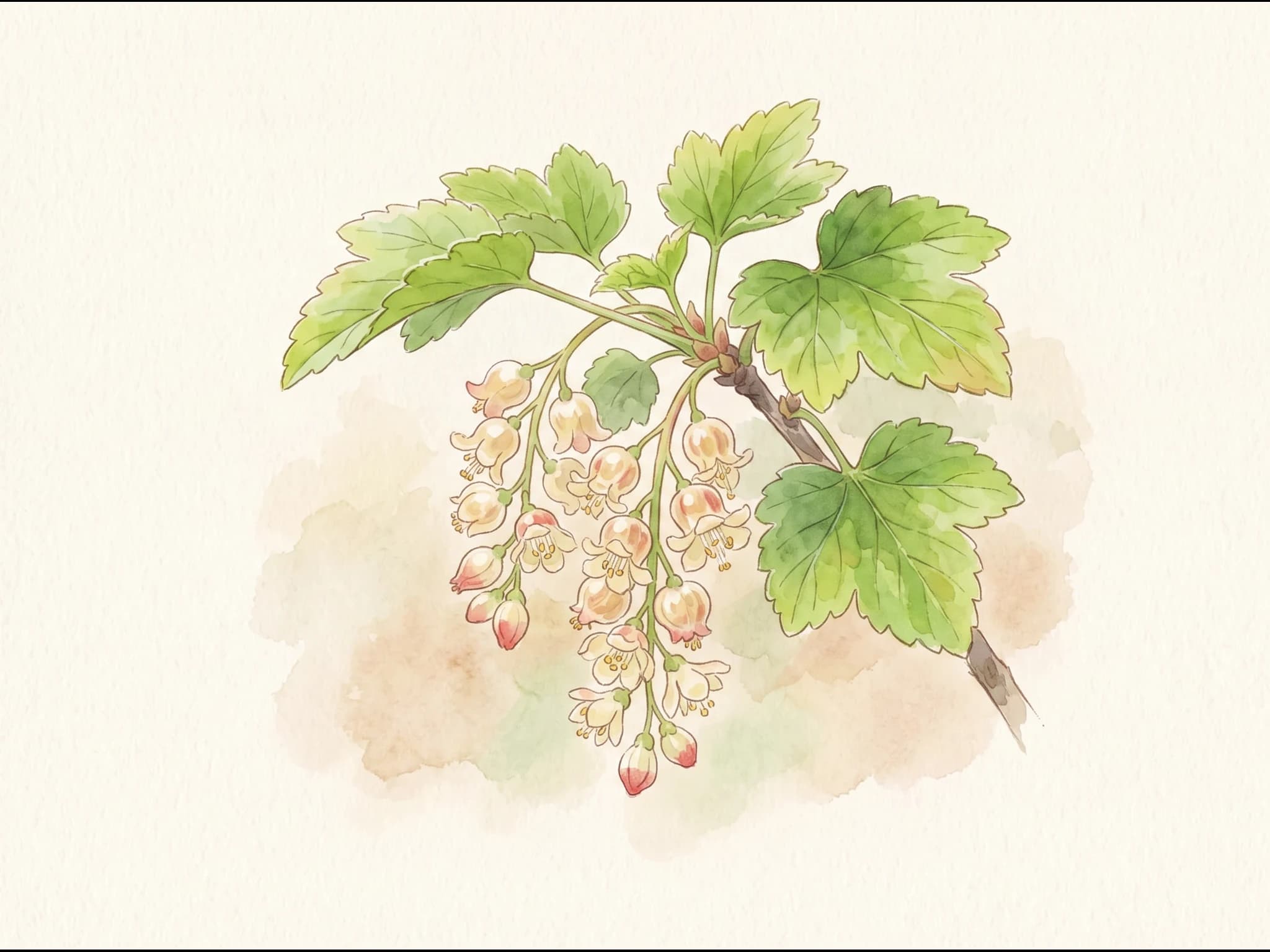 Grosellero rojo — Flor