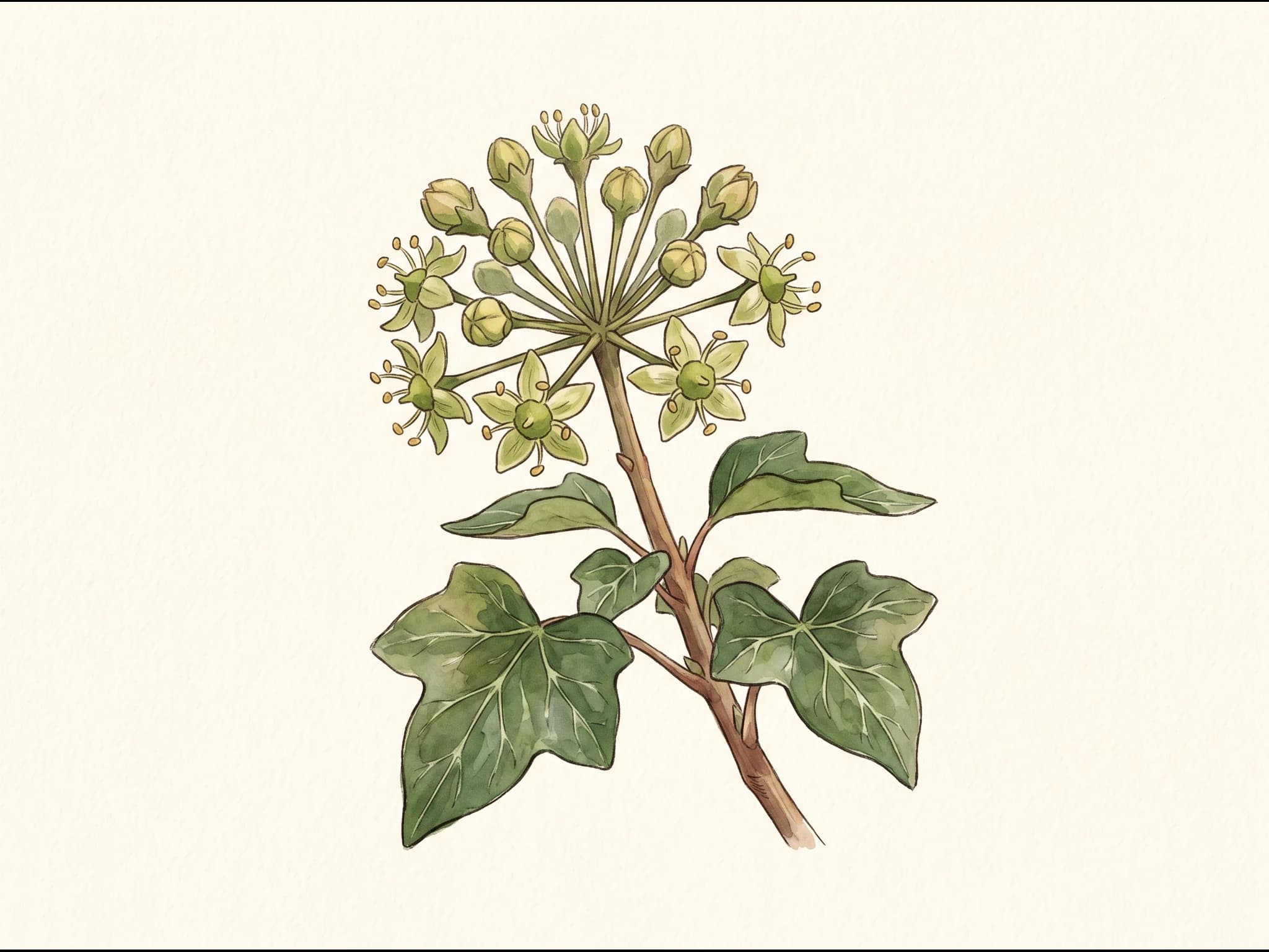 Hiedra común (interior) — Flor