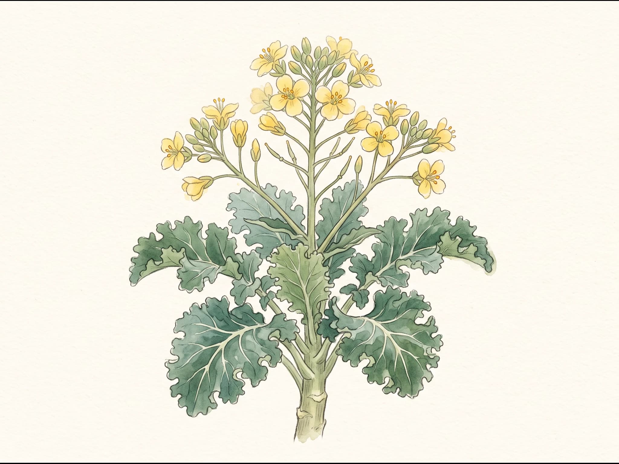 Kale rizado — Flor