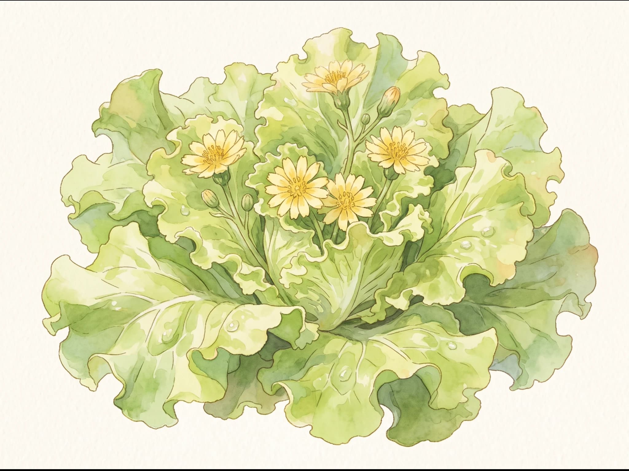 Lechuga Batavia — Flor