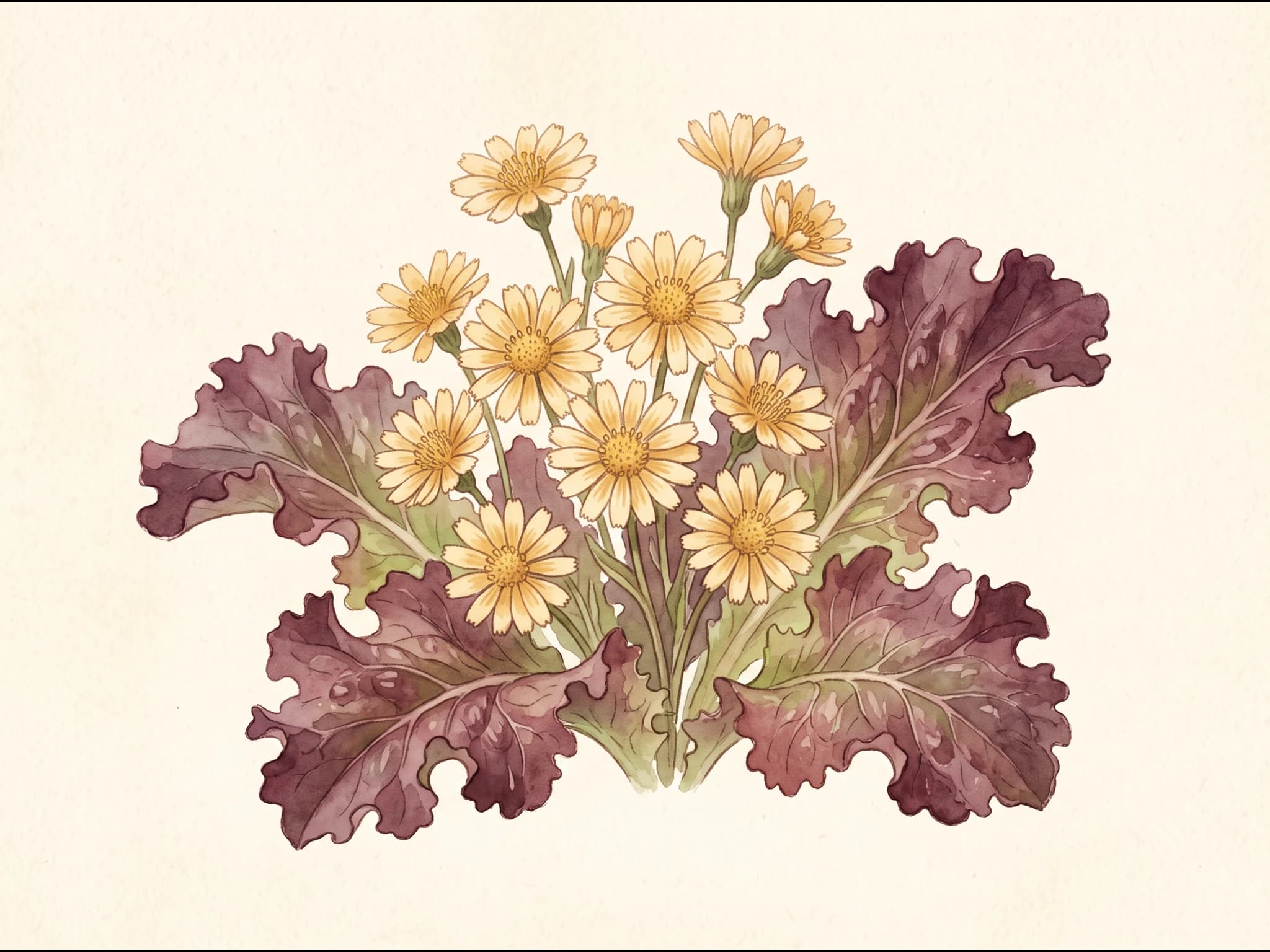 Lechuga Lollo Rosso — Flor